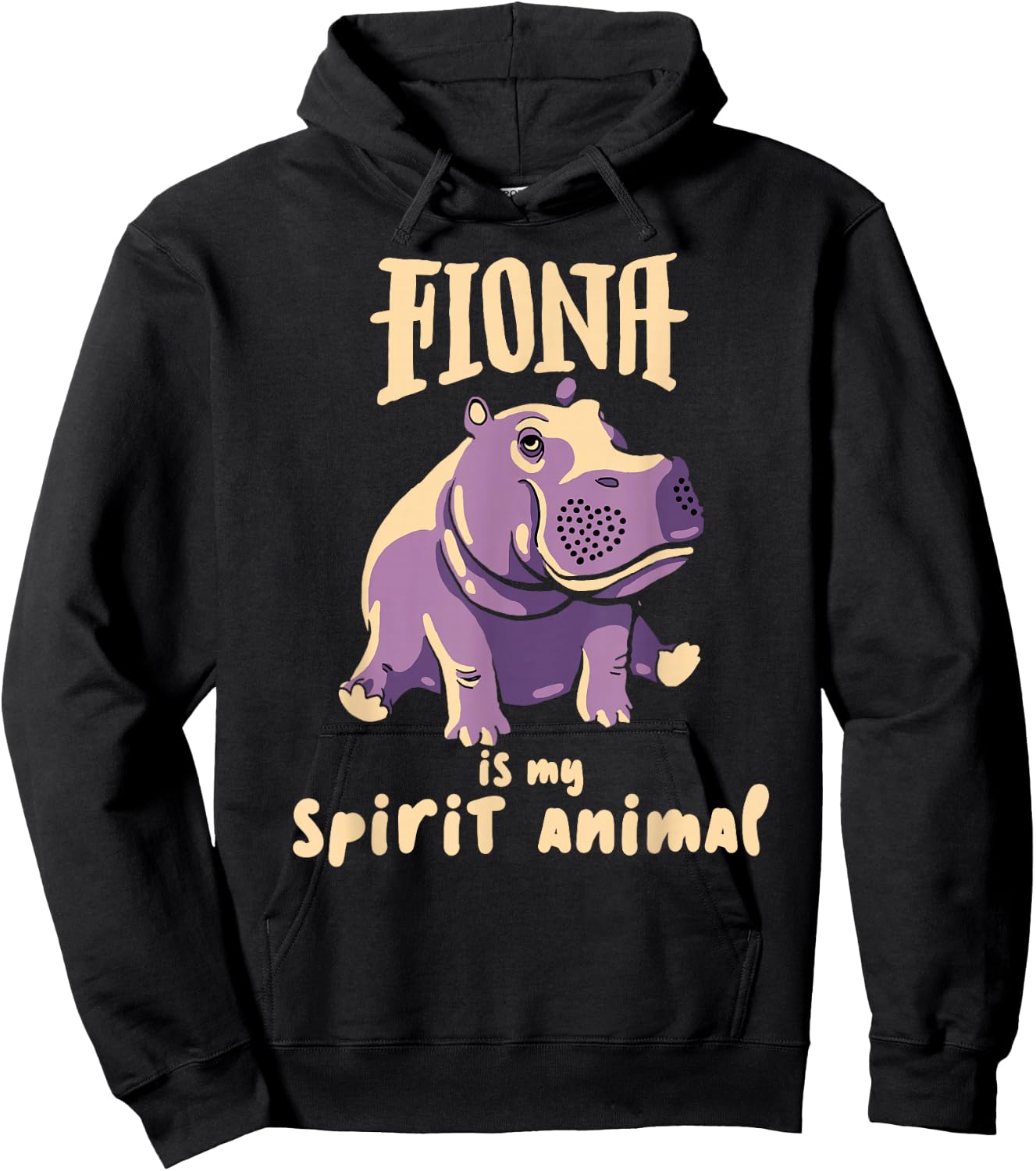 Fiona The Hippo Spirit Animal Shirt #TeamFiona Baby Hippo Hoodie - Hoodie | Black