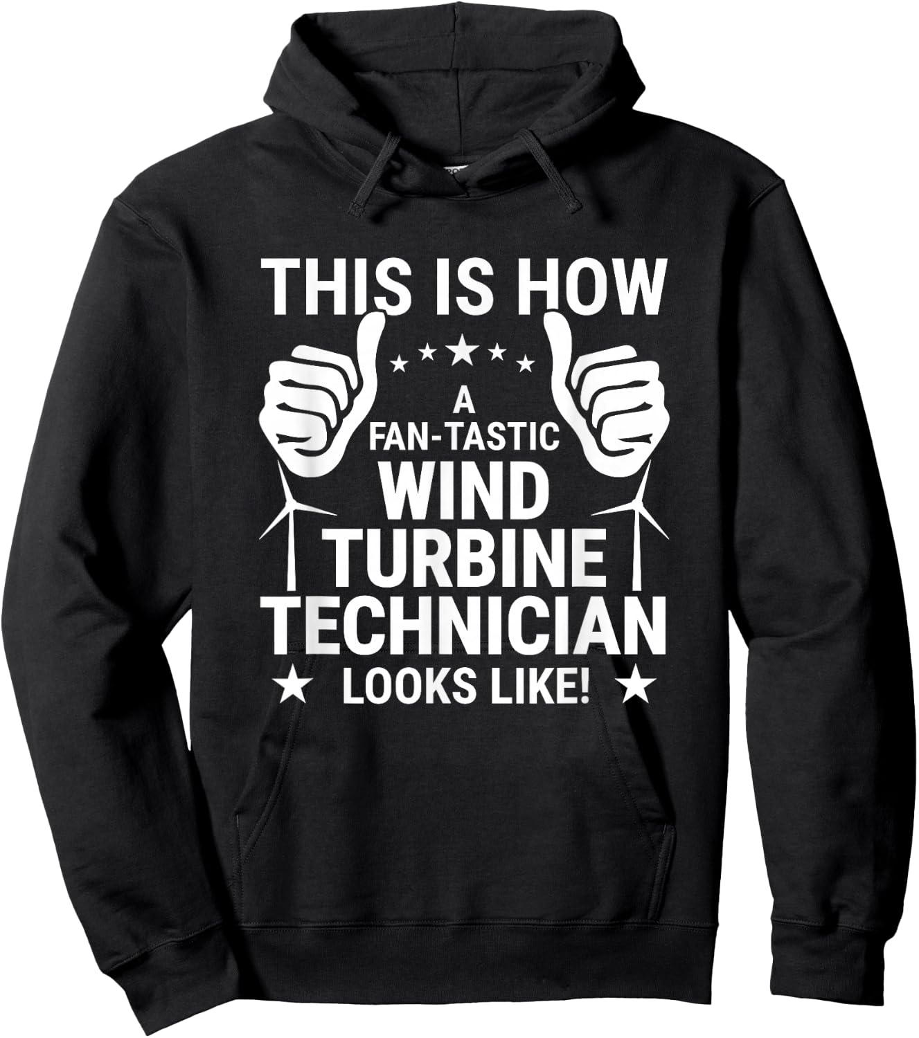 Wind Turbine Technician Wind Mill Mechanic Funny Windmill Hoodie - Hoodie | Black