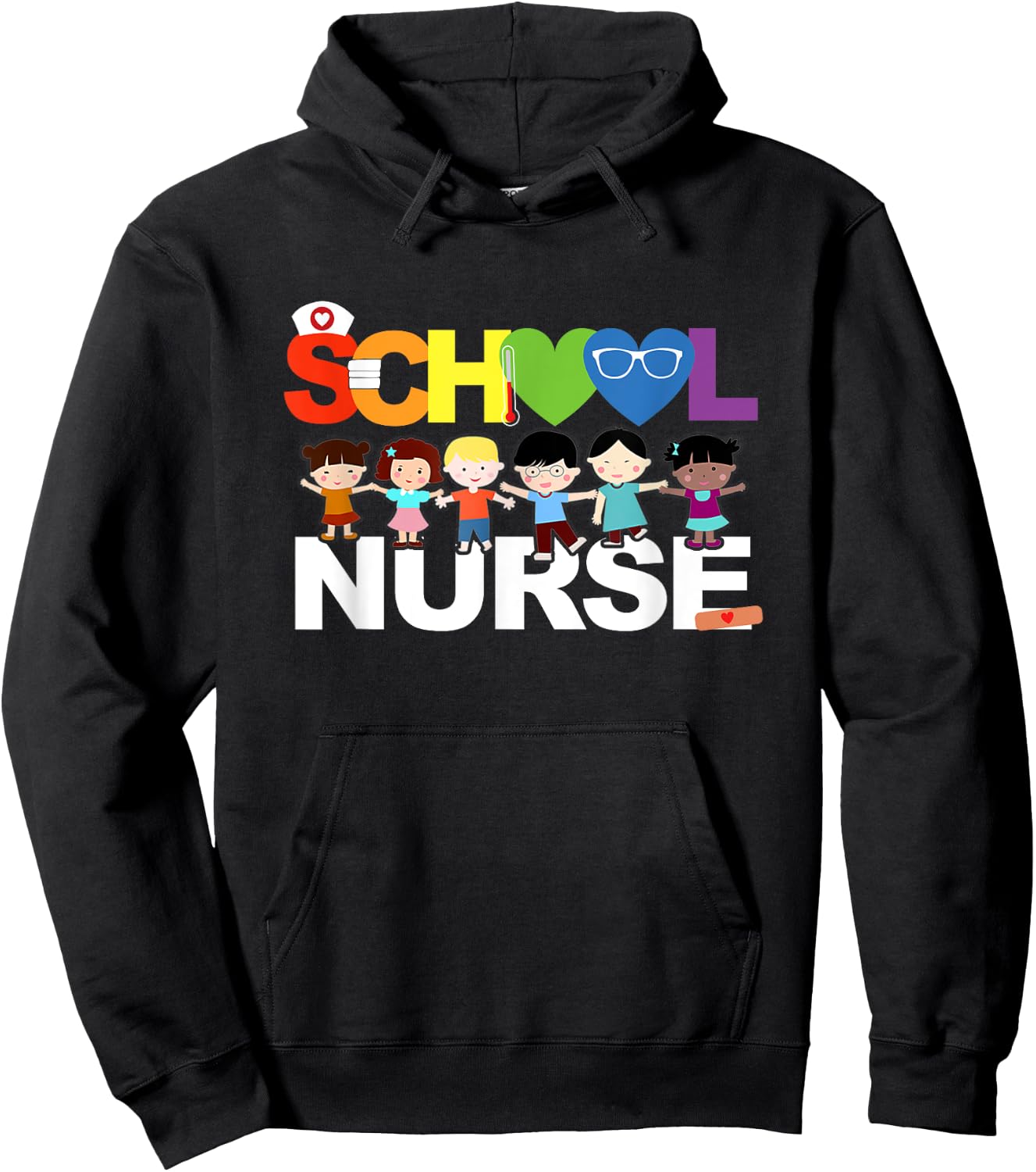 Elementary School Registered Nurse Back To School Nursing Hoodie - Hoodie | Black