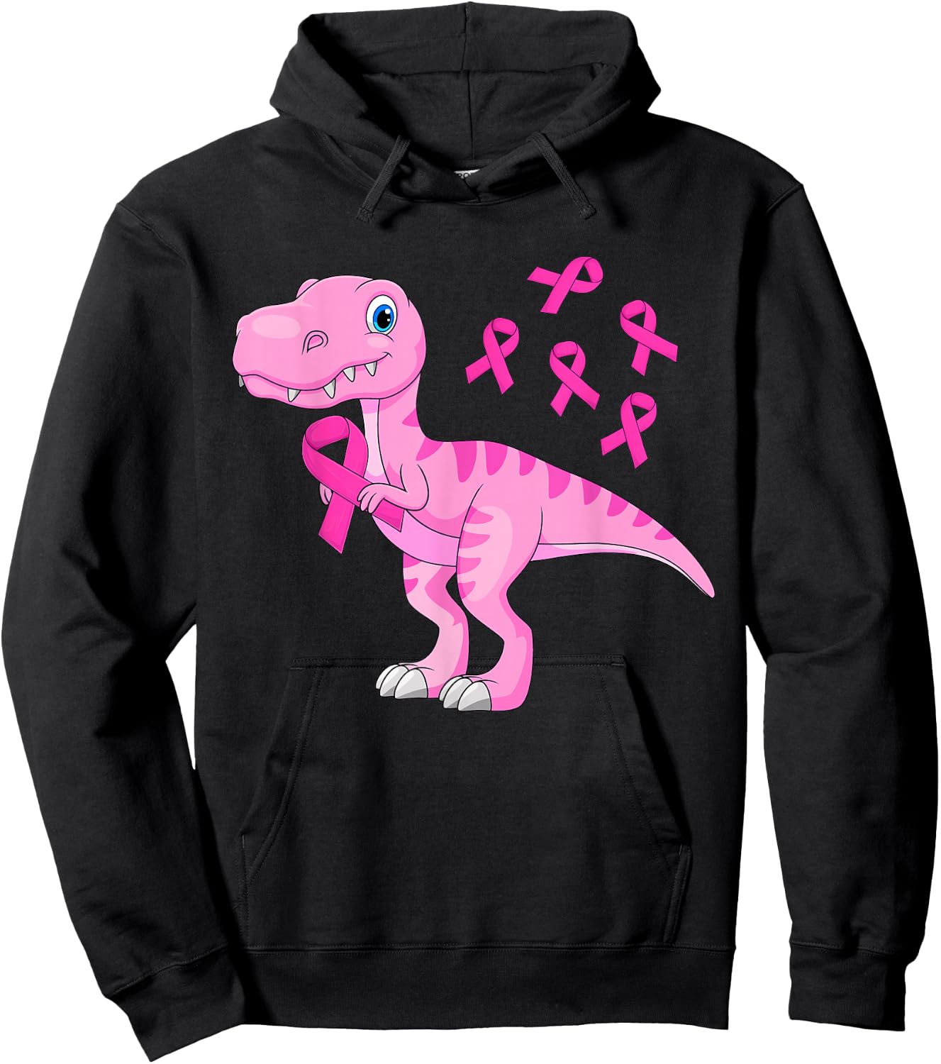 Breast Cancer Awareness Shirt Toddler Boys Pink Ribbon Kids Hoodie - Hoodie | Black