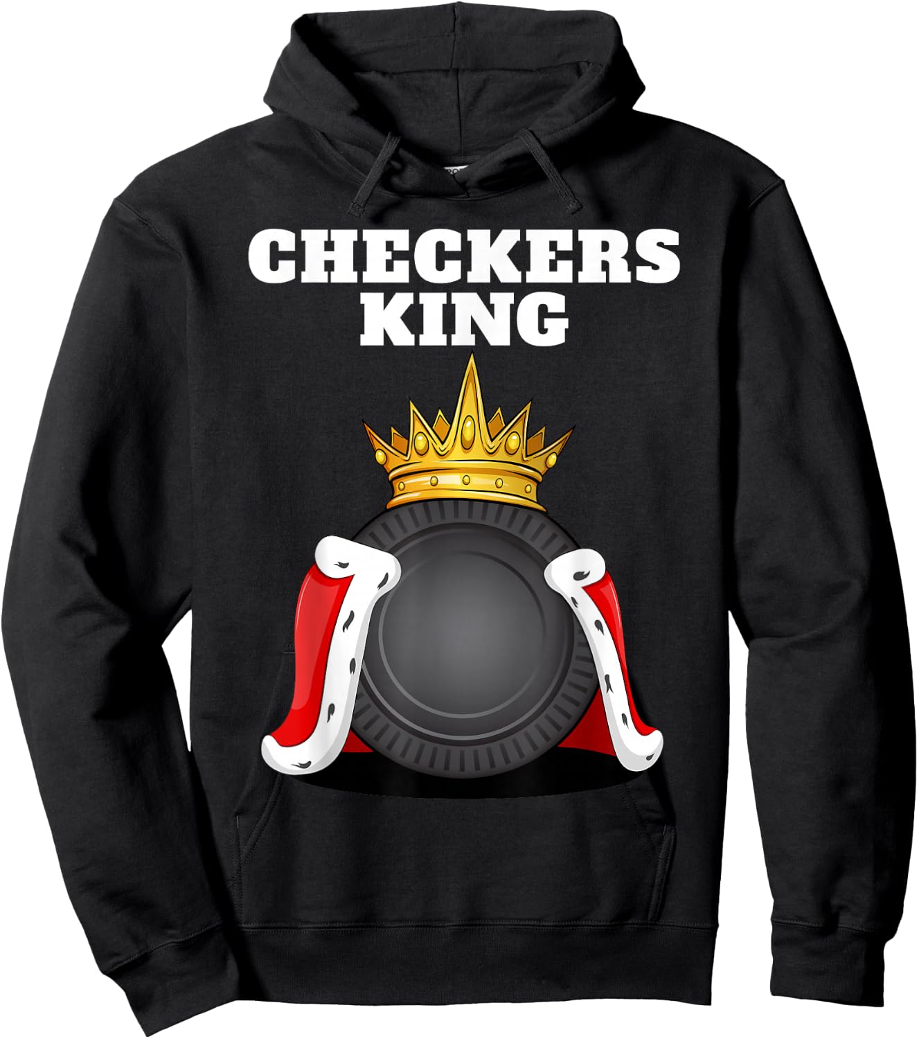 Checkers King | Checkers Board Shirt Boardgame Checkers Hoodie - Hoodie | Black