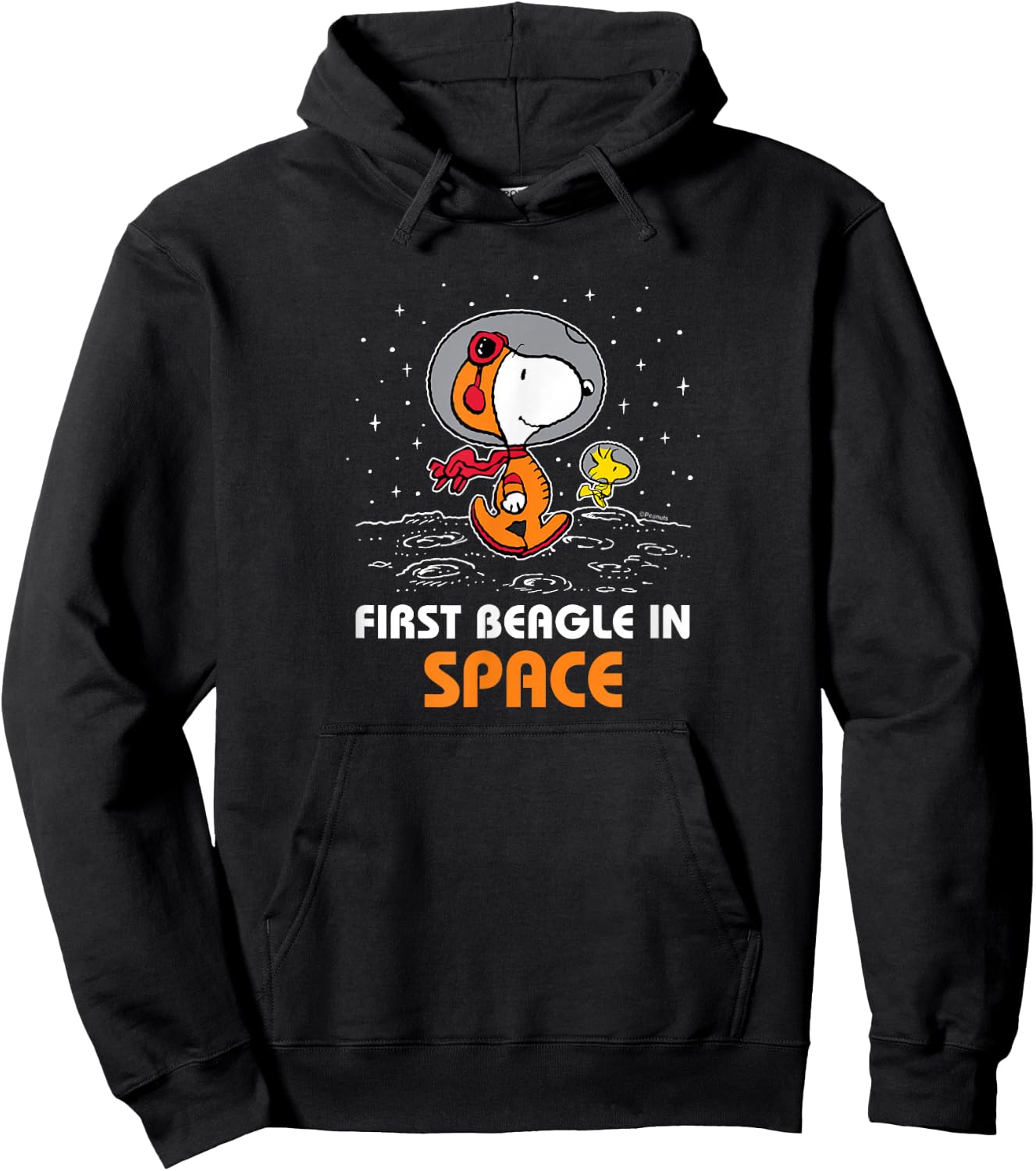Peanuts - Snoopy and Woodstock First Beagle In Space Hoodie - Hoodie | Black