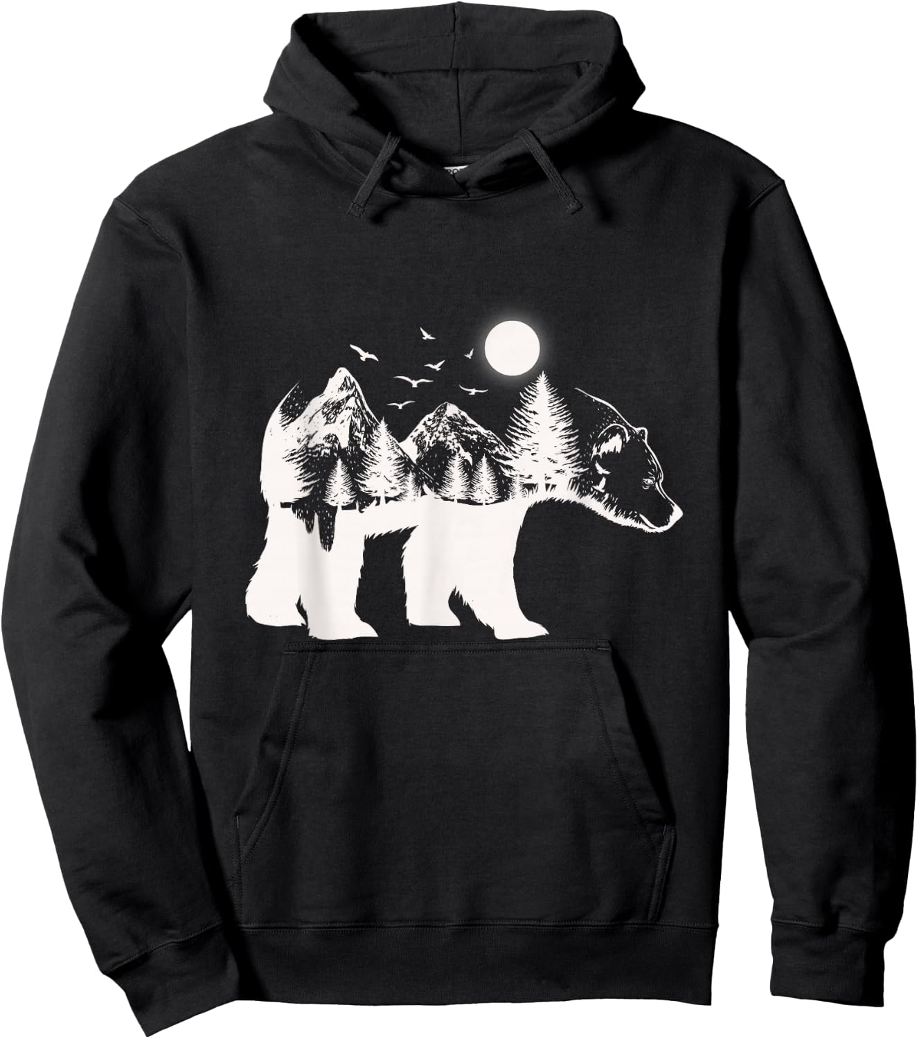 Bear illustration made of trees bears Hoodie - Hoodie | Black