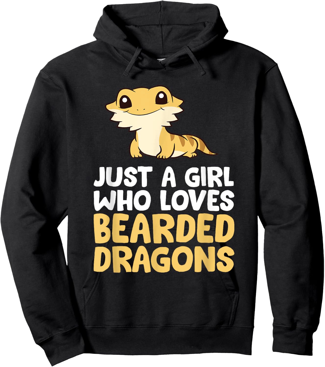 Just a Girl Who Loves Bearded Dragons Hoodie - Hoodie | Black