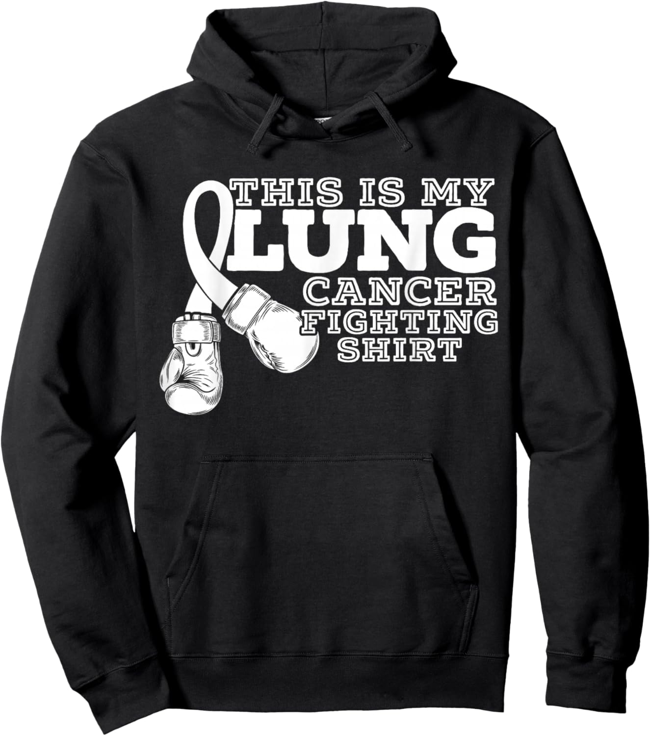 This Is My Lung Cancer Fighting Lung Cancer Awareness Hoodie - Hoodie | Black