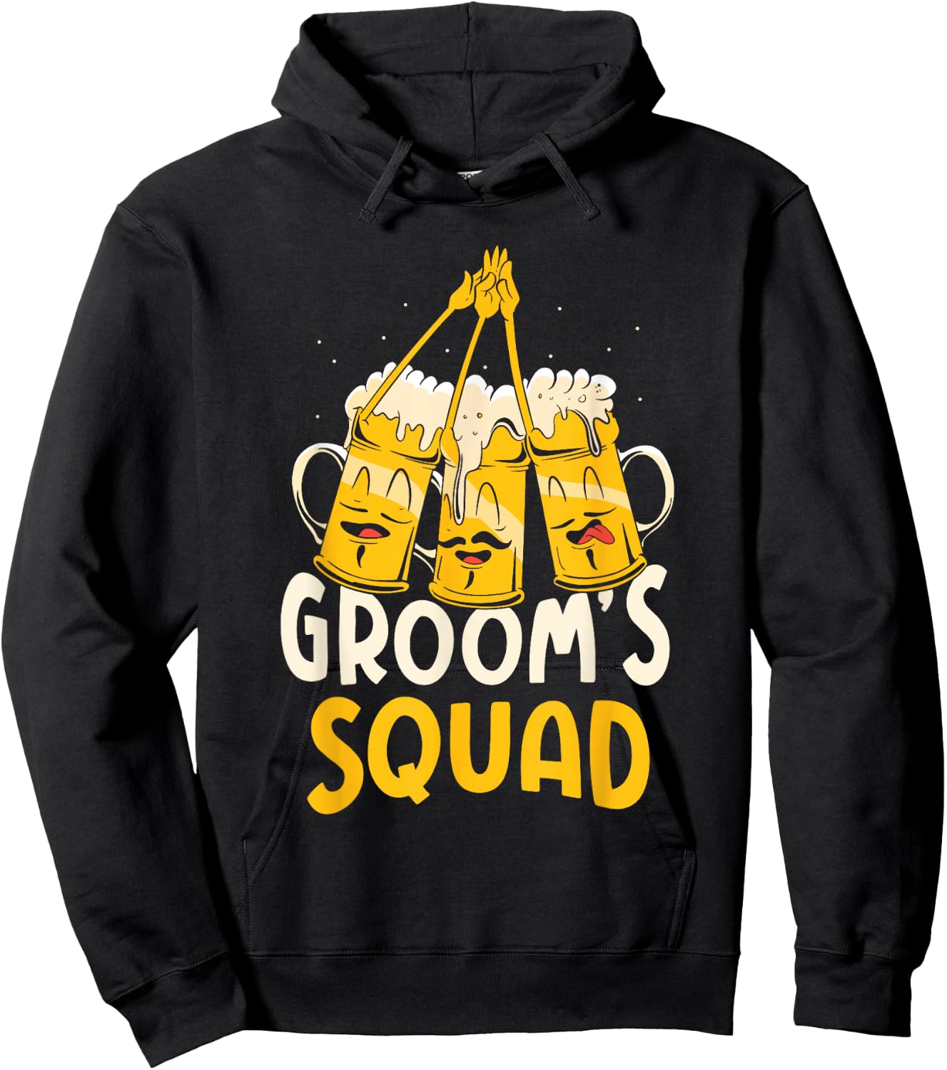 Groom's Squad Team Bachelor Groom Party Bride Hoodie - Hoodie | Black