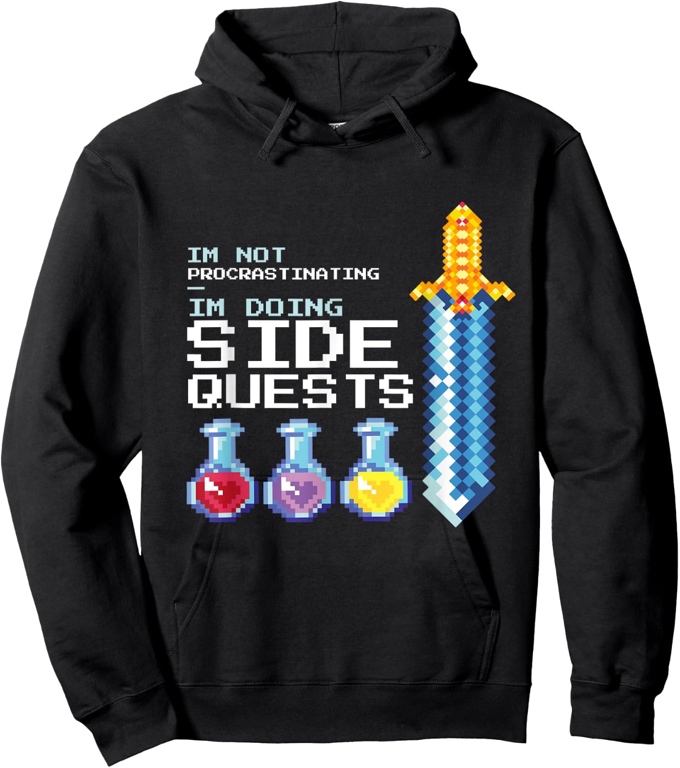 I'm not procrastinating i'm doing Side Quests MMOGA Games Hoodie - Hoodie | Black
