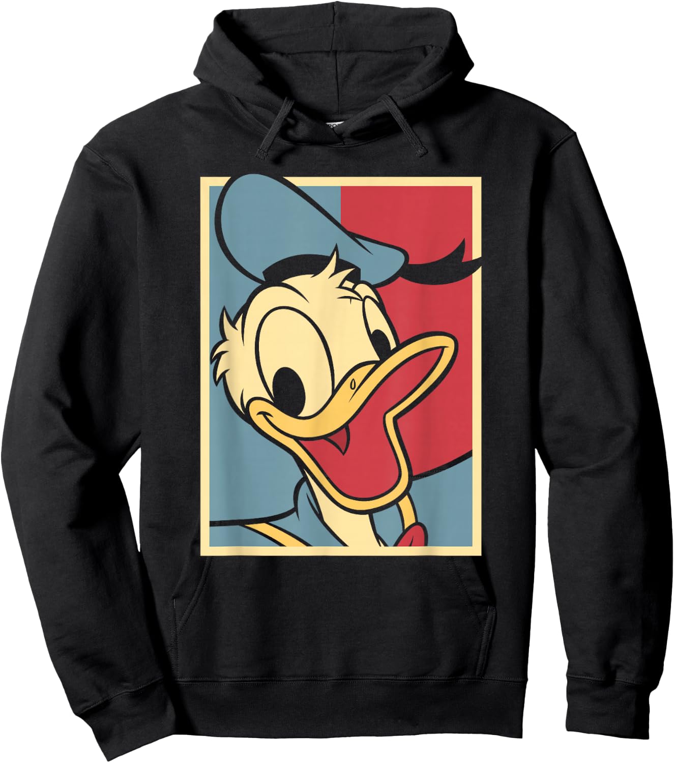 Disney Mickey Classic Donald Duck Big Face 4th of July Hoodie - Hoodie | Black