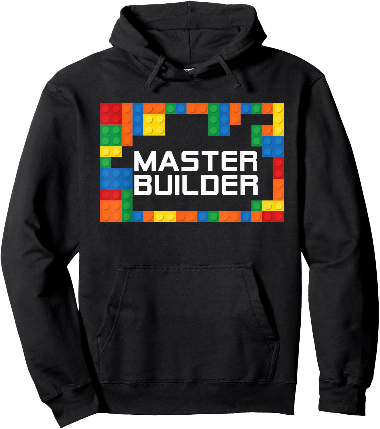 Master Builder Engineer Big Building Blocks Build Children Hoodie - Hoodie | Black
