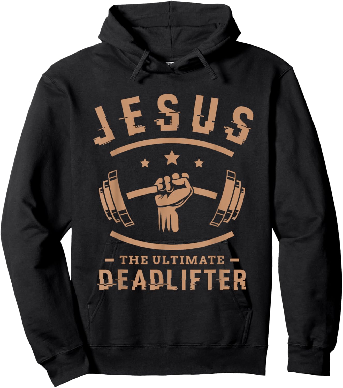 Jesus the Ultimate Deadlifter Gym Fitness Gifts - Men's Black Short Sleeve Classic Fit Cotton Polyester Blend - Small Hoodie - Hoodie | Black
