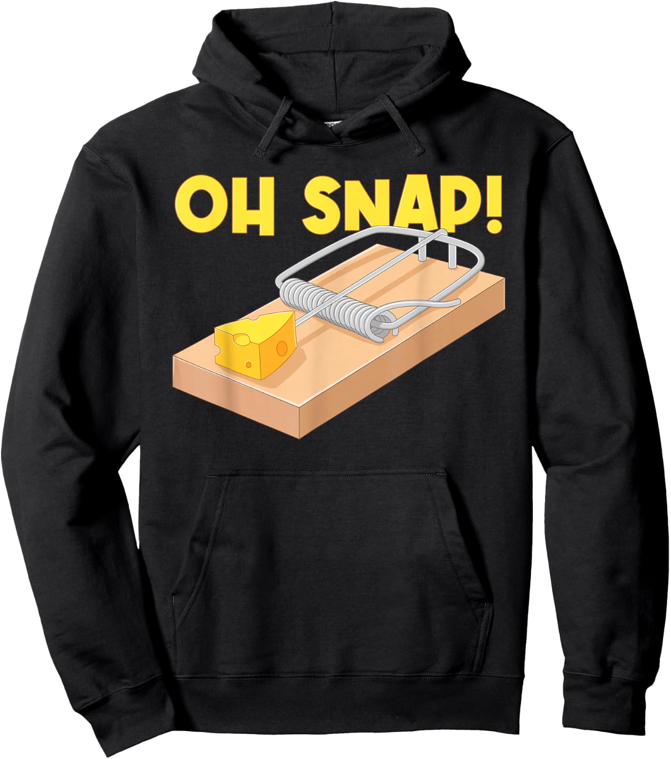 Oh Snap! Mouse Trap Cheese Hoodie - Hoodie | Black