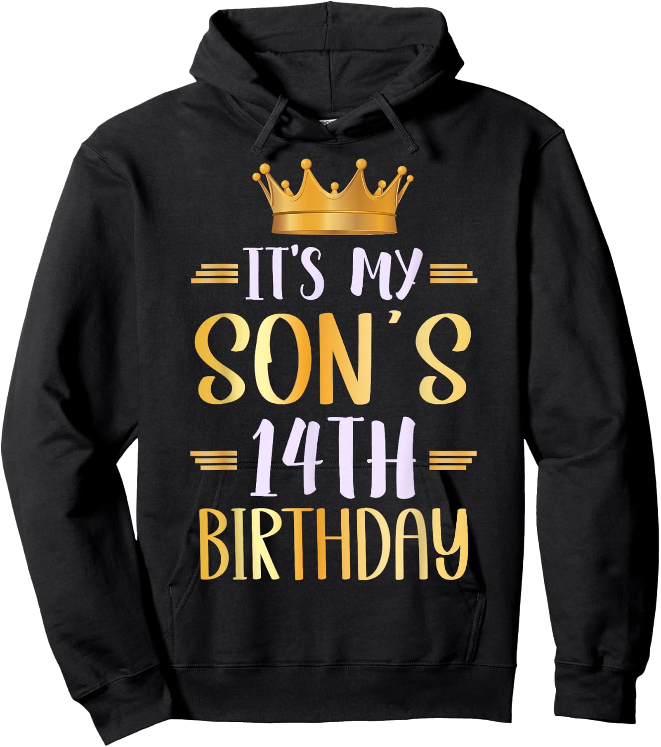 It's My Son's 14th Birthday Happy 14 Years Old Hoodie - Hoodie | Black