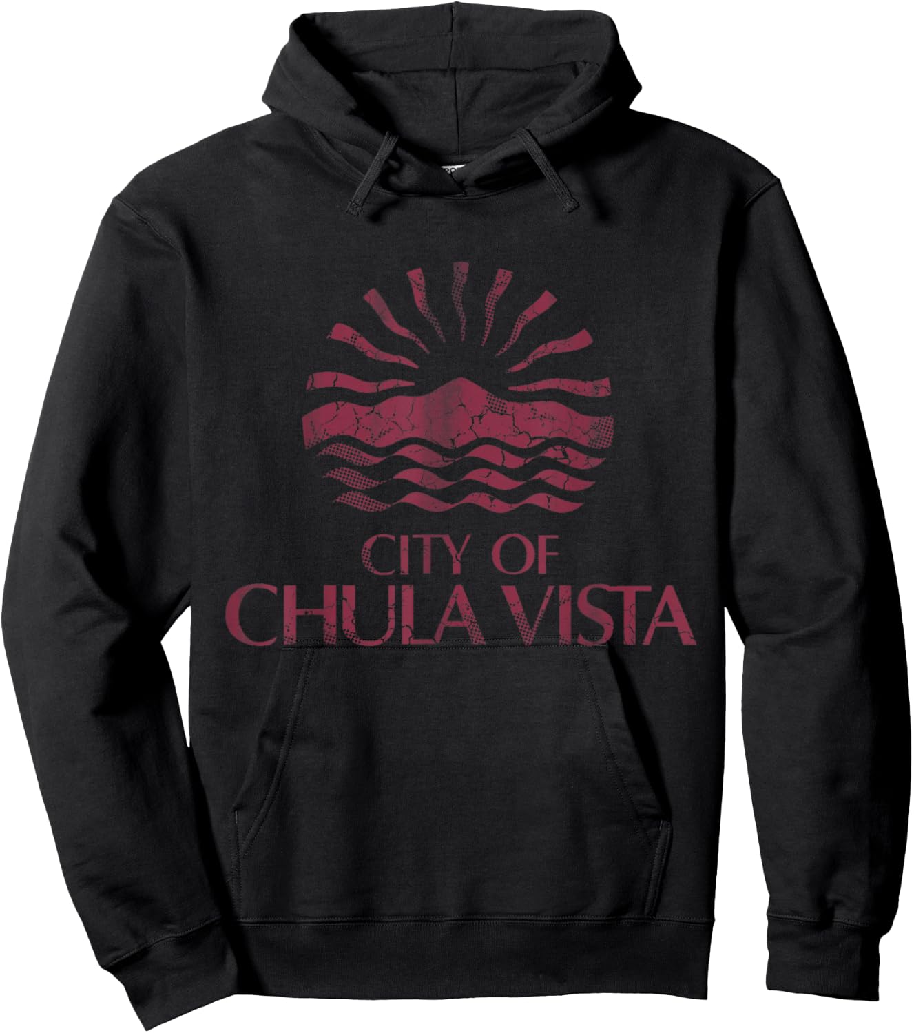 Vintage Chula Vista California Flag Hoodie - Hoodie | Black