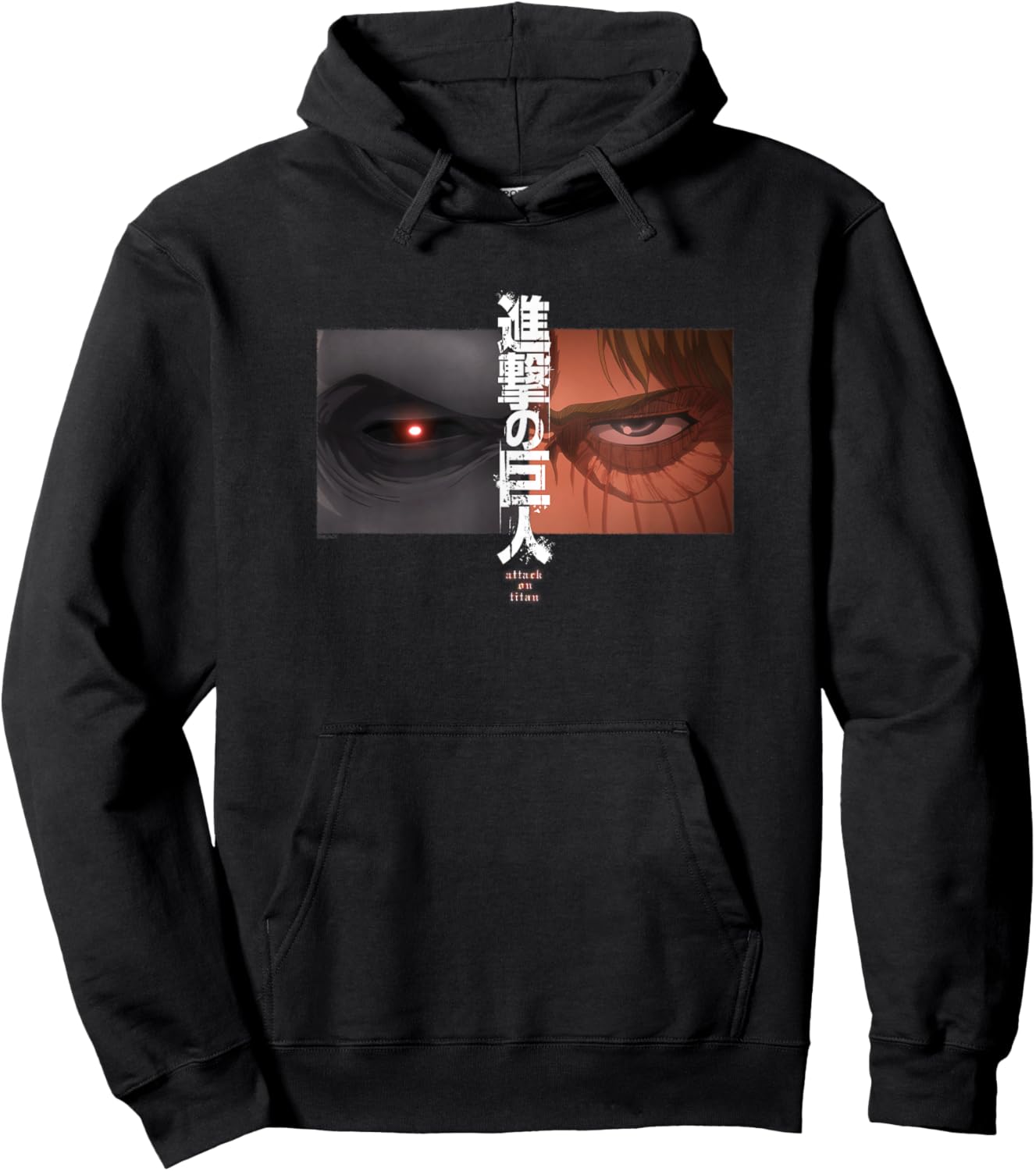 Attack on Titan Season 3 Split Eyes AOT Anime Hoodie - Hoodie | Black