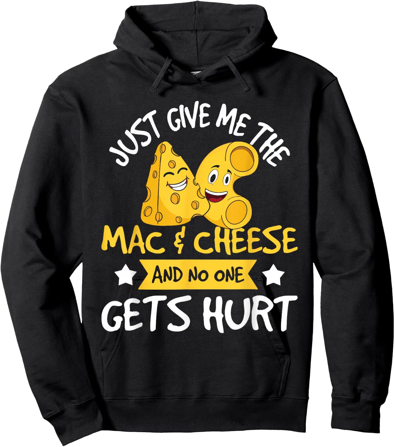 Just Give Me The Mac & Cheese - Macaroni Cheesy Noodle Lover Small Hoodie - Hoodie | Black