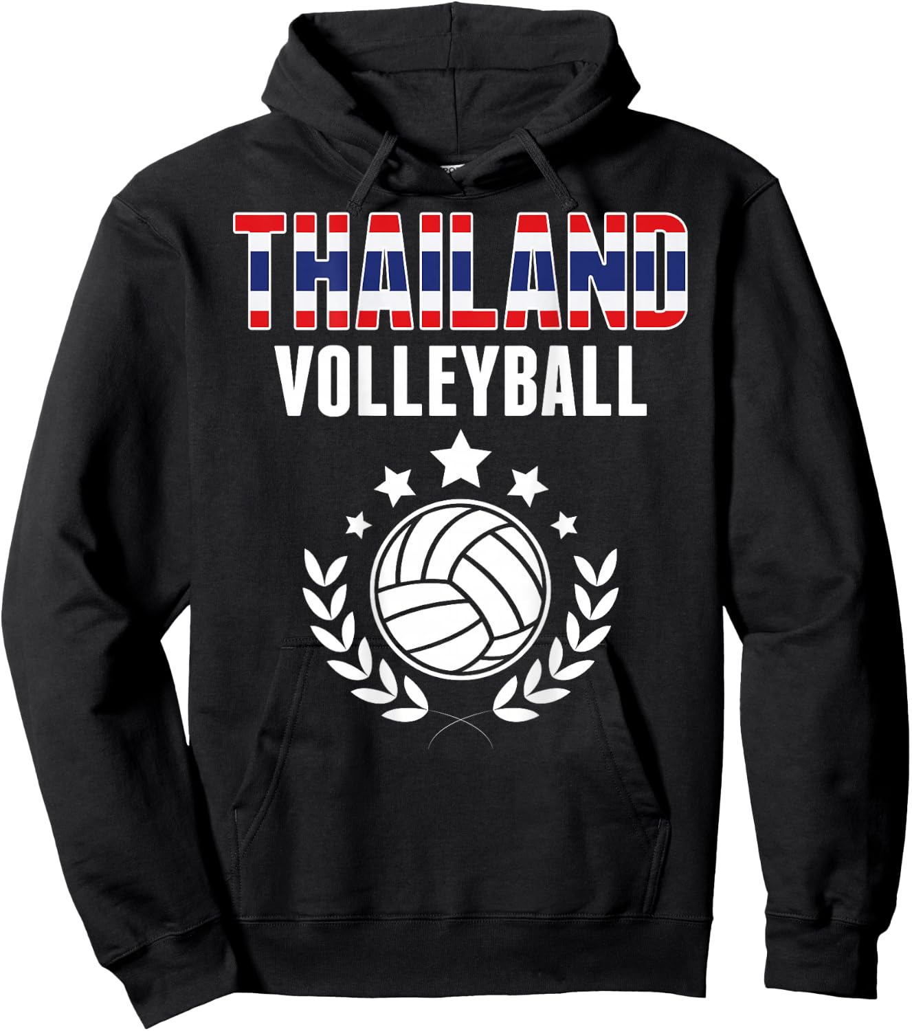 Thailand Volleyball Lovers Jersey - Thai Flag Summer Sports Hoodie - Hoodie | Black