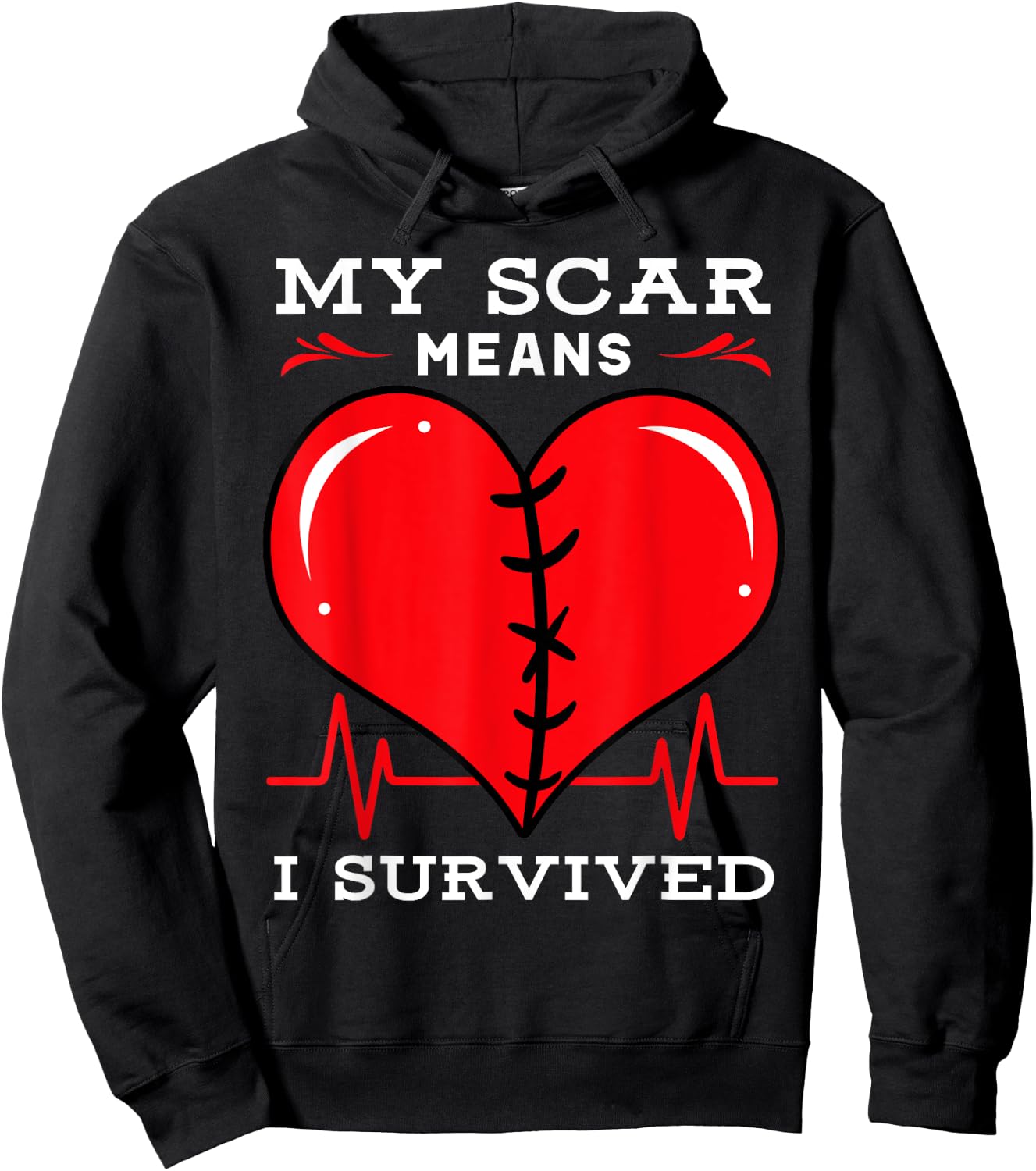 Open Heart Surgery Coronary Bypass Artery Stent Patients TR Hoodie - Hoodie | Black