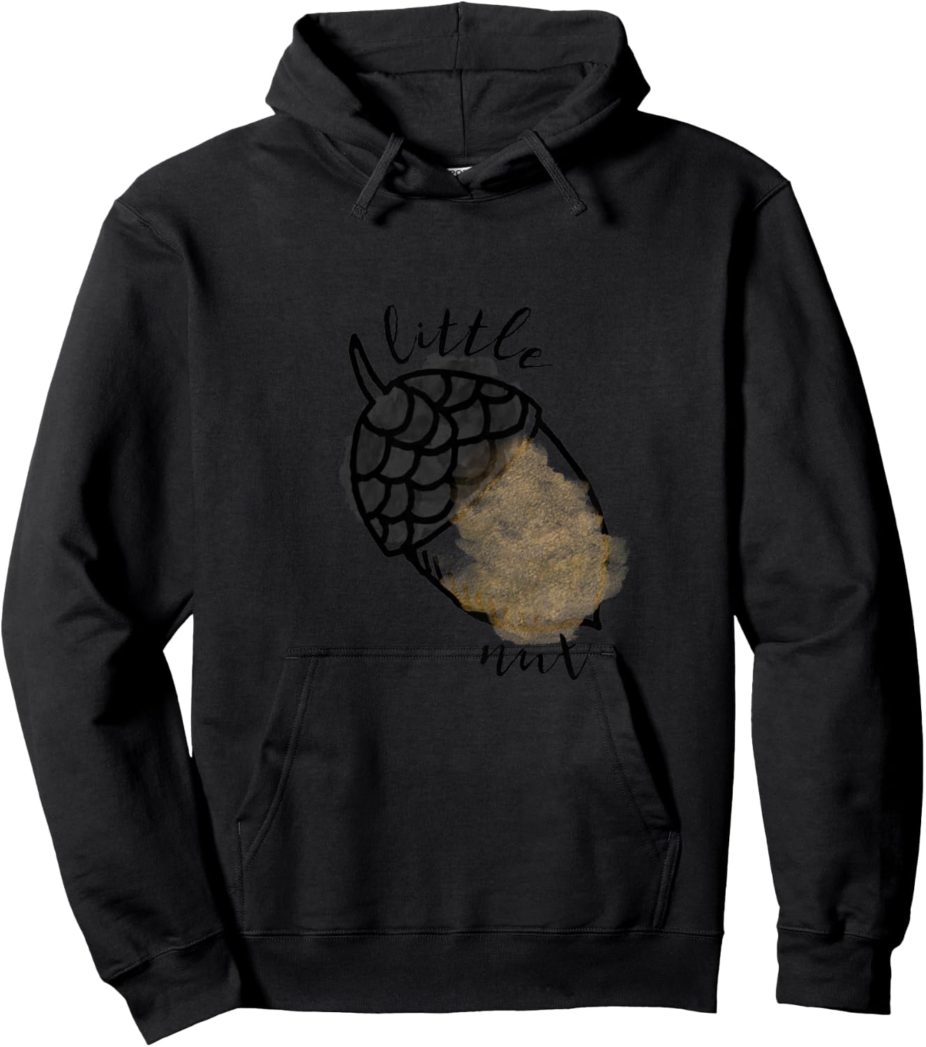 Kids Autumn Shirt, Kids Acorn Shirt, Thanksgiving Hoodie - Hoodie | Black