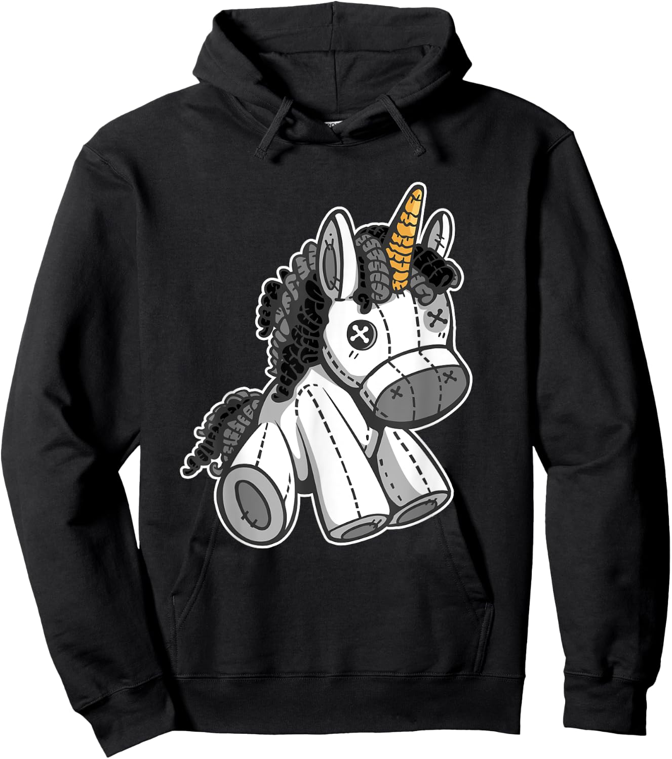 Gothic Unicorn Punk Heavy Rock Music Emo Goth Girl Hoodie - Hoodie | Black
