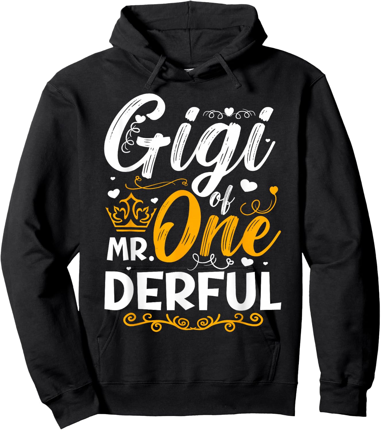Gigi of Mr One Derful Party Matching Family 1st Birthday Hoodie - Hoodie | Black