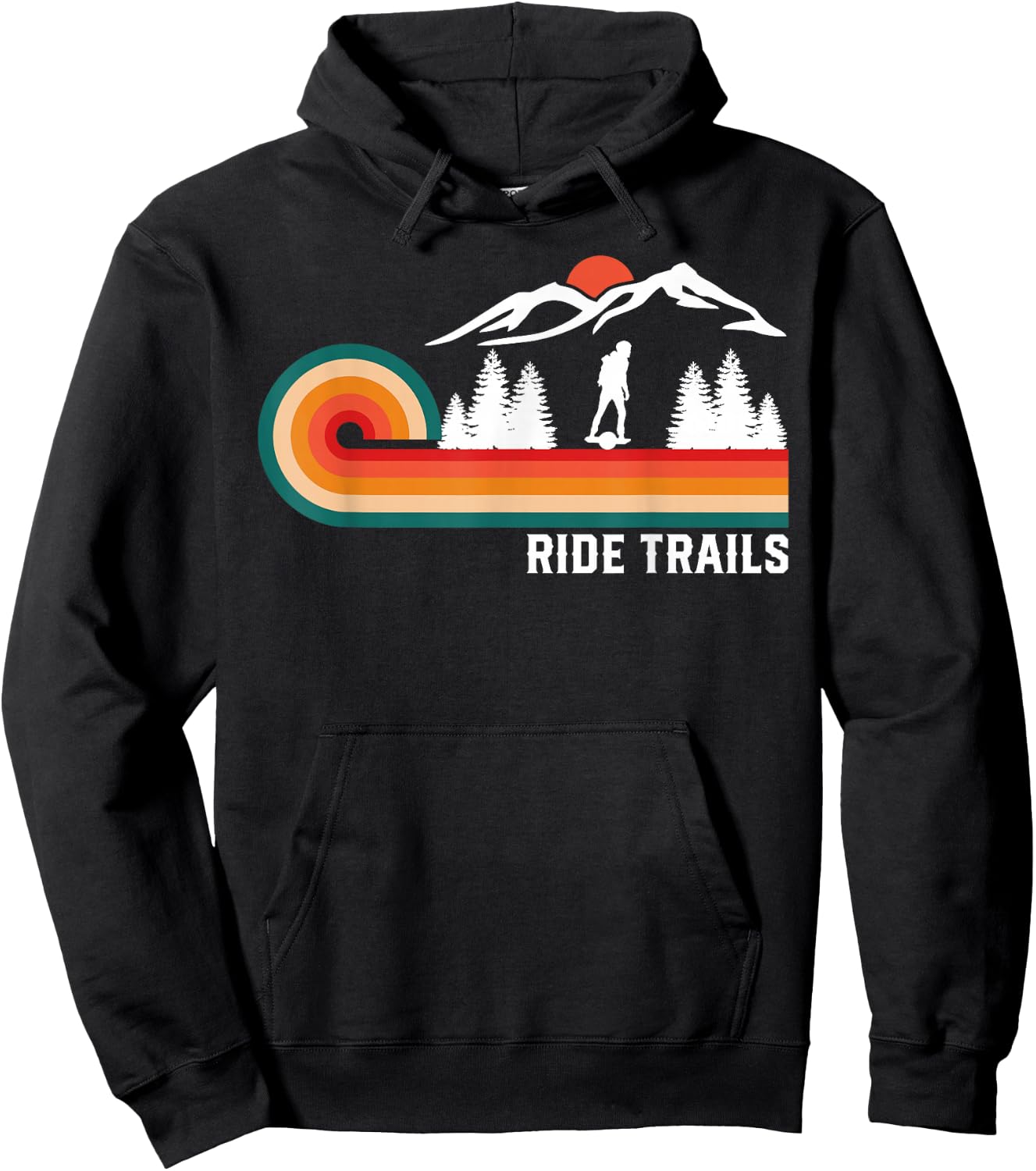Ride Trails Onewheel GT Retro Vintage One Wheel GTS Hoodie - Hoodie | Black