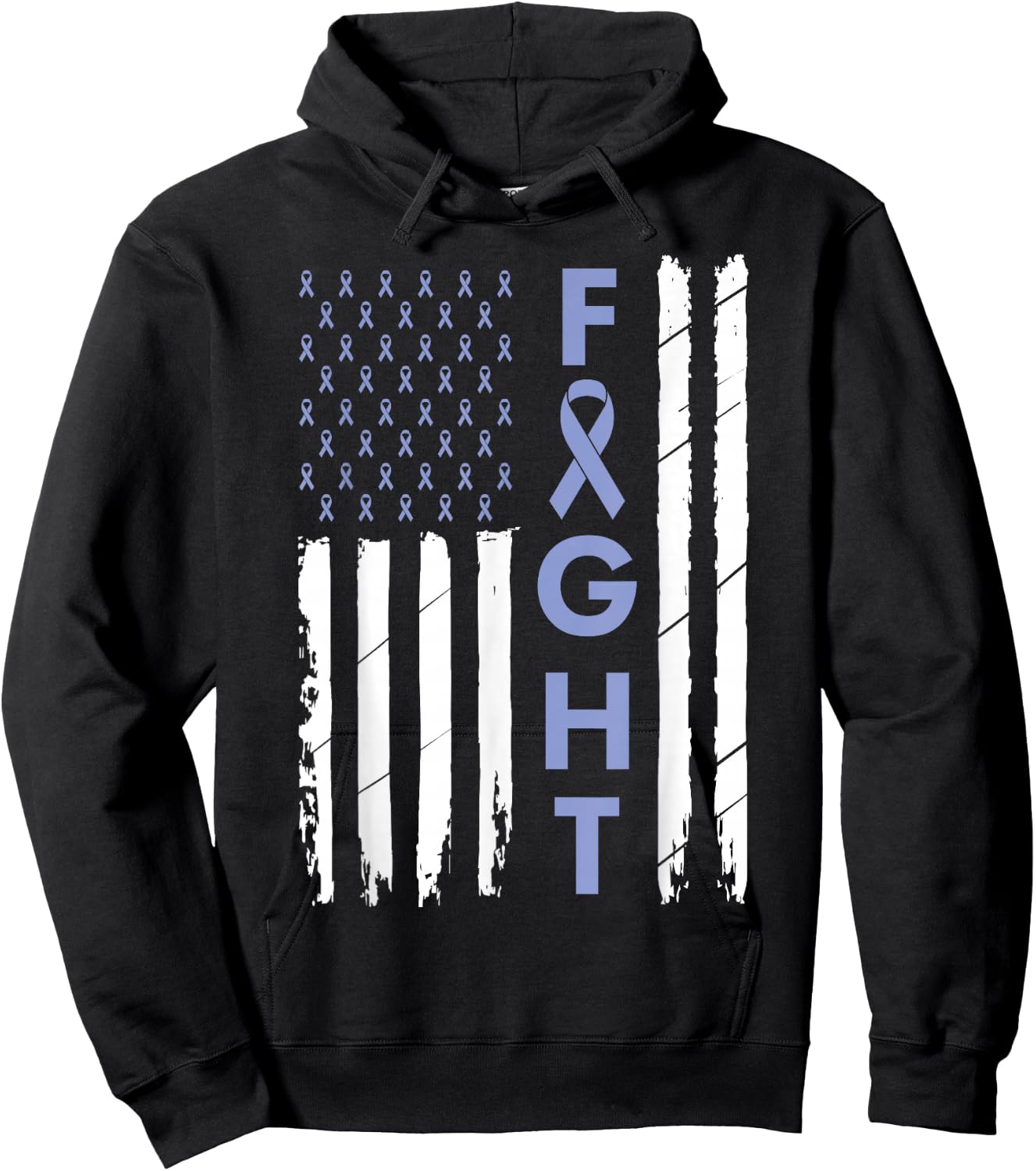 Esophageal Cancer Awareness Gifts Co. Purple Periwinkle Ribbon Cancer Awareness - Women's -Adults Classic Fit Short Sleeve - Black - Small Hoodie - Hoodie | Black