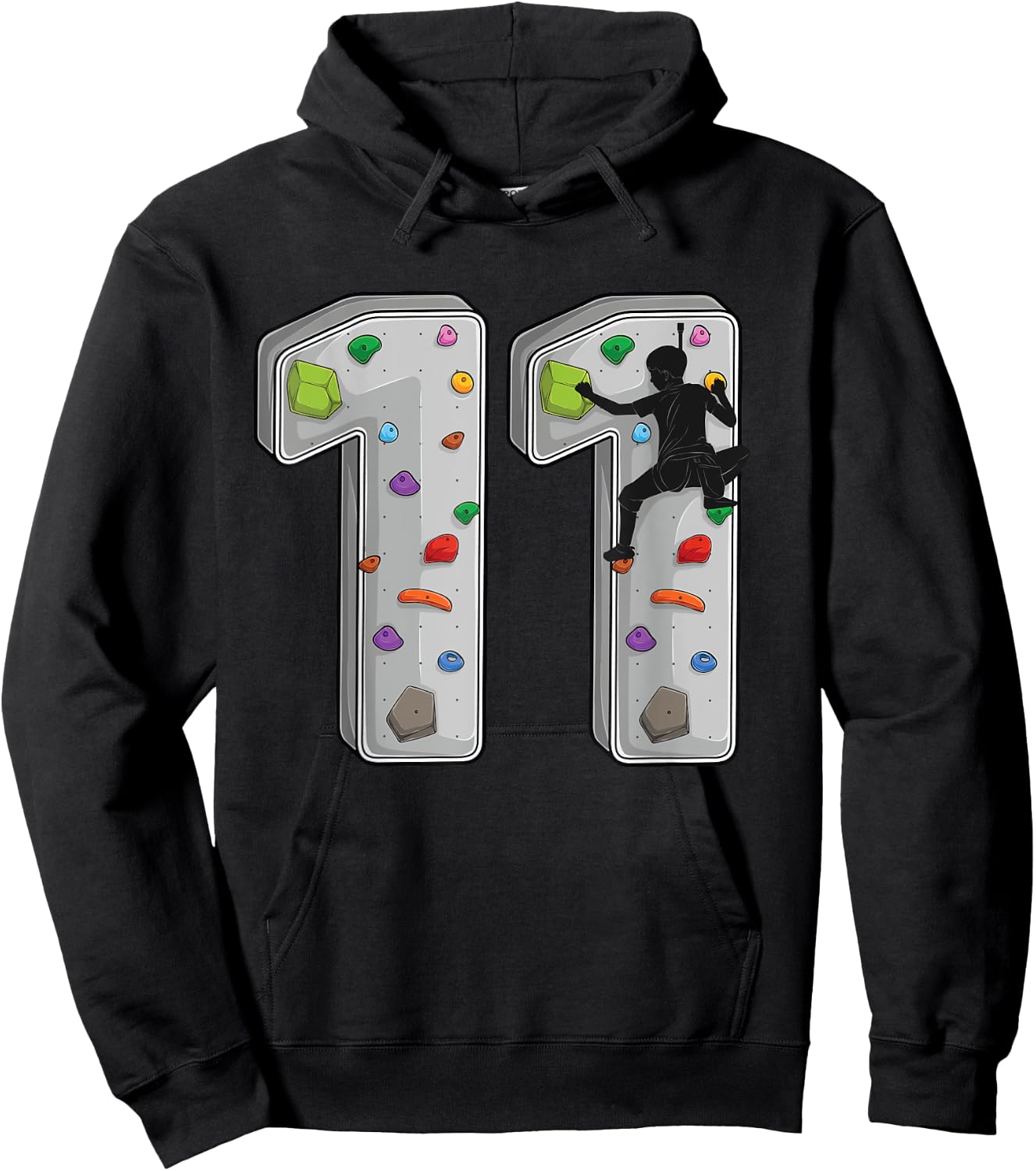 11 year old rock climbing 11th birthday Adventures Climber Hoodie - Hoodie | Black