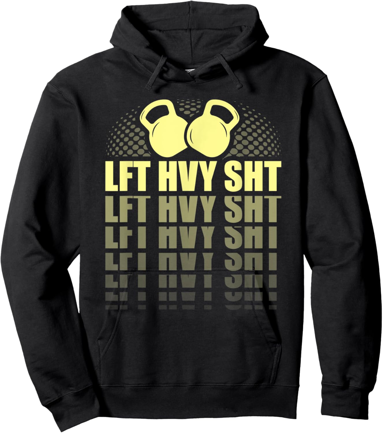 Funny Lift Heavy Shit kettlebell Weightlifting Hoodie - Hoodie | Black