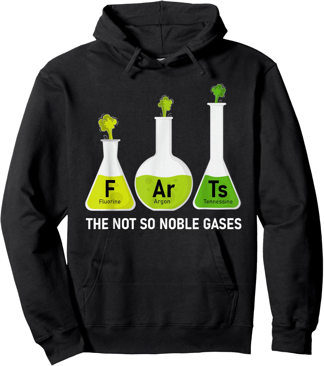 Farts The Not So Noble Gases Funny Chemistry Hoodie - Hoodie | Black