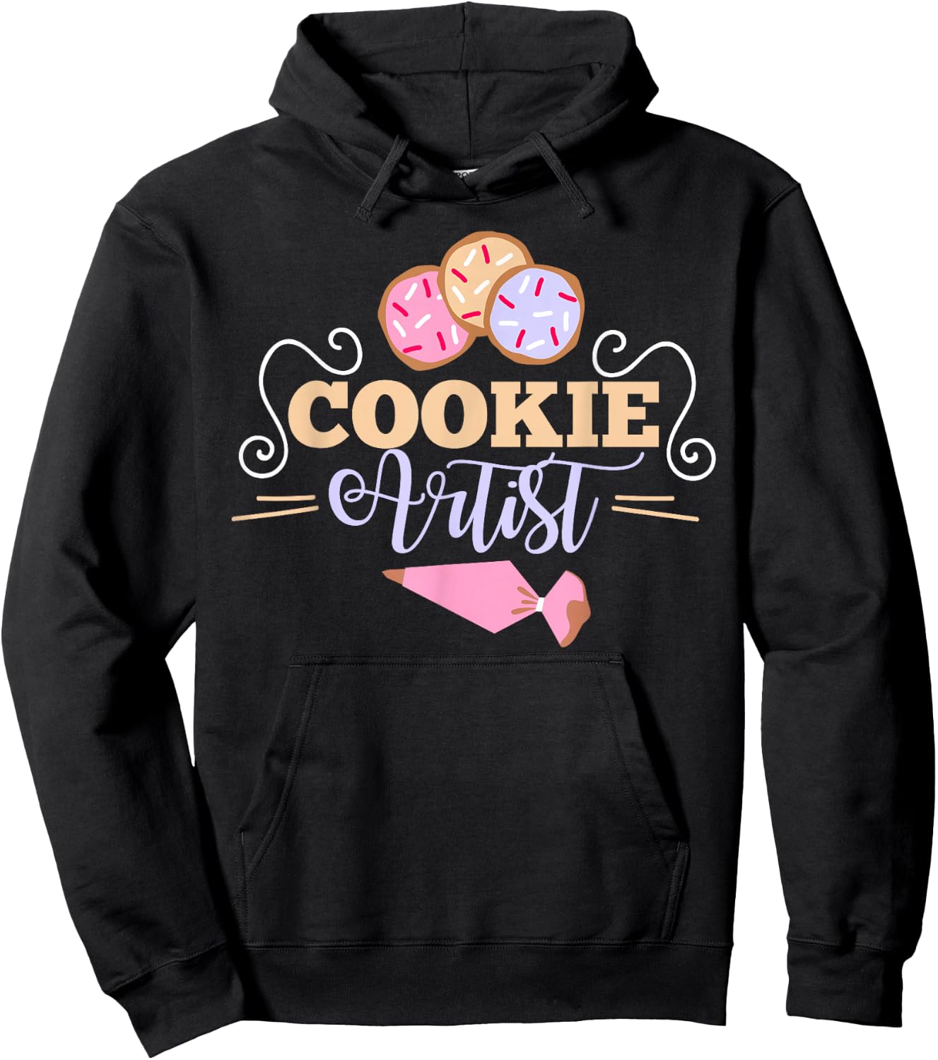 Cookie Decorator Baker Design for Cookie Cutter Fans Small Hoodie - Hoodie | Black