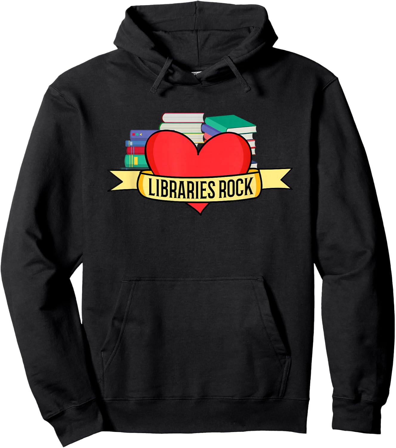 Funny Librarian Library Assistant Libraries Rock Book Lover Hoodie - Hoodie | Black
