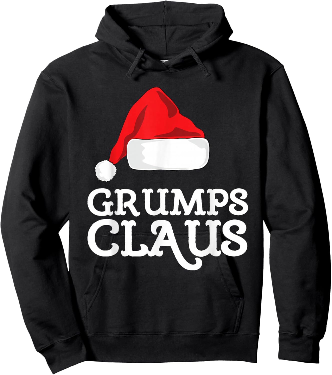 Grumps Claus Christmas Santa's Hat Pajama Family Xmas Hoodie - Hoodie | Black