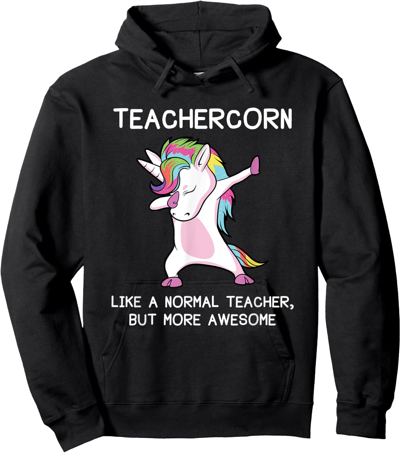Teachercorn Teacher Unicorn Women Girls Kids Hoodie - Hoodie | Black