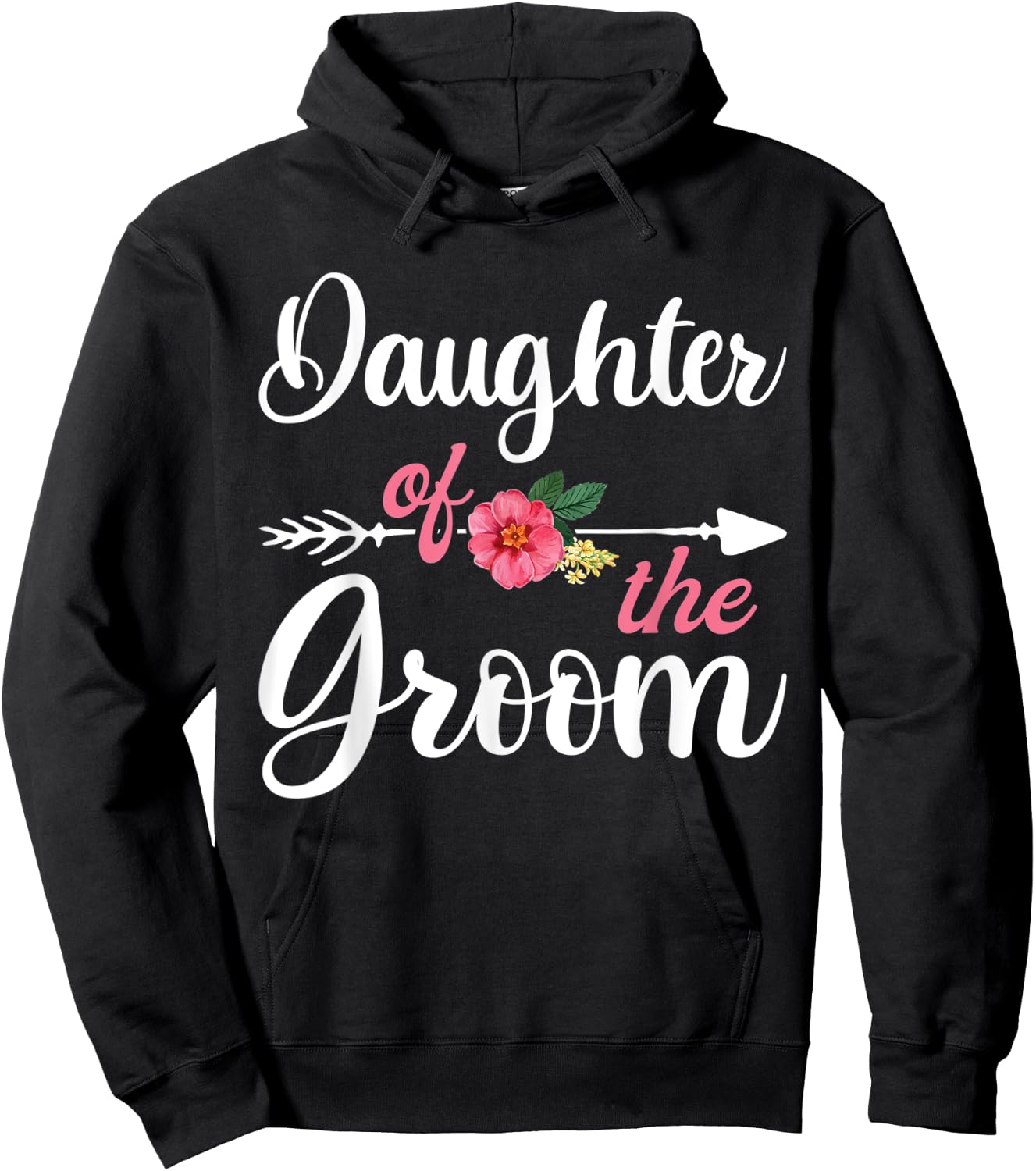 Daughter Of The Groom Shirts For Girls, Bachelor Party Hoodie - Hoodie | Black