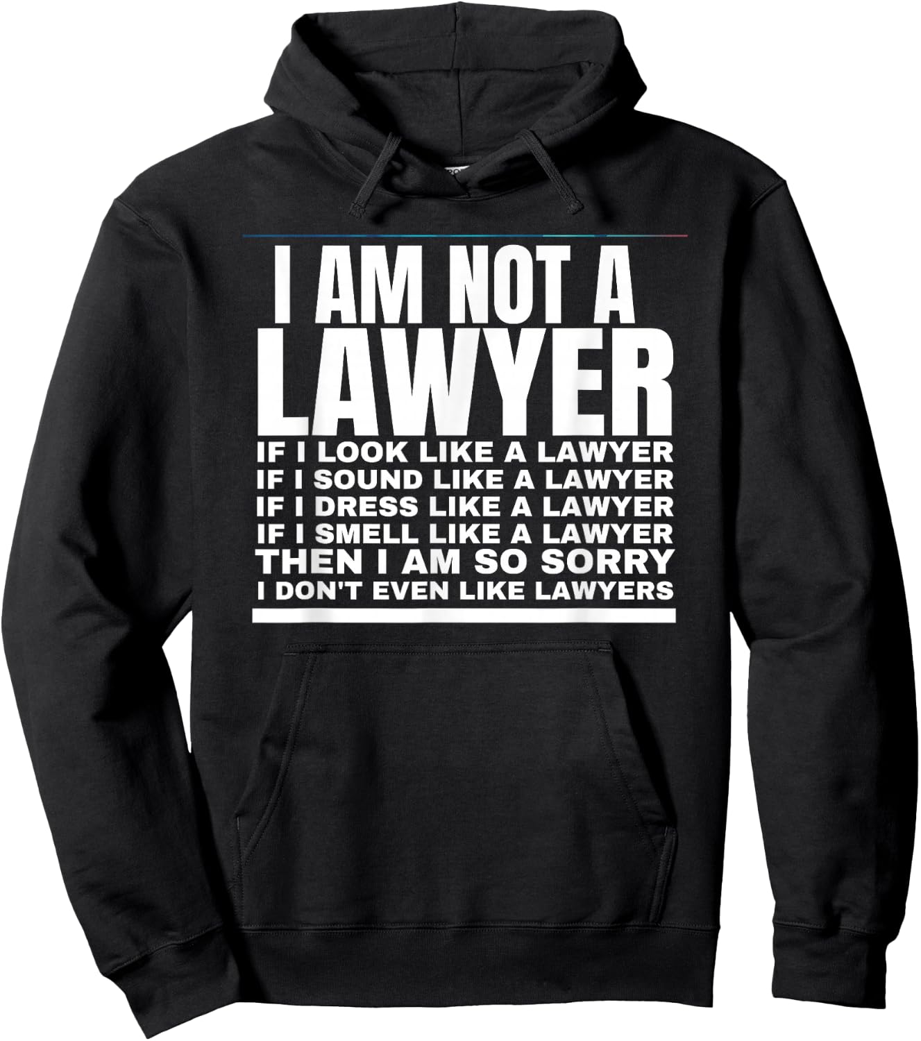 I Am Not A Lawyer I Dont Even Like Lawyers Hoodie - Hoodie | Black