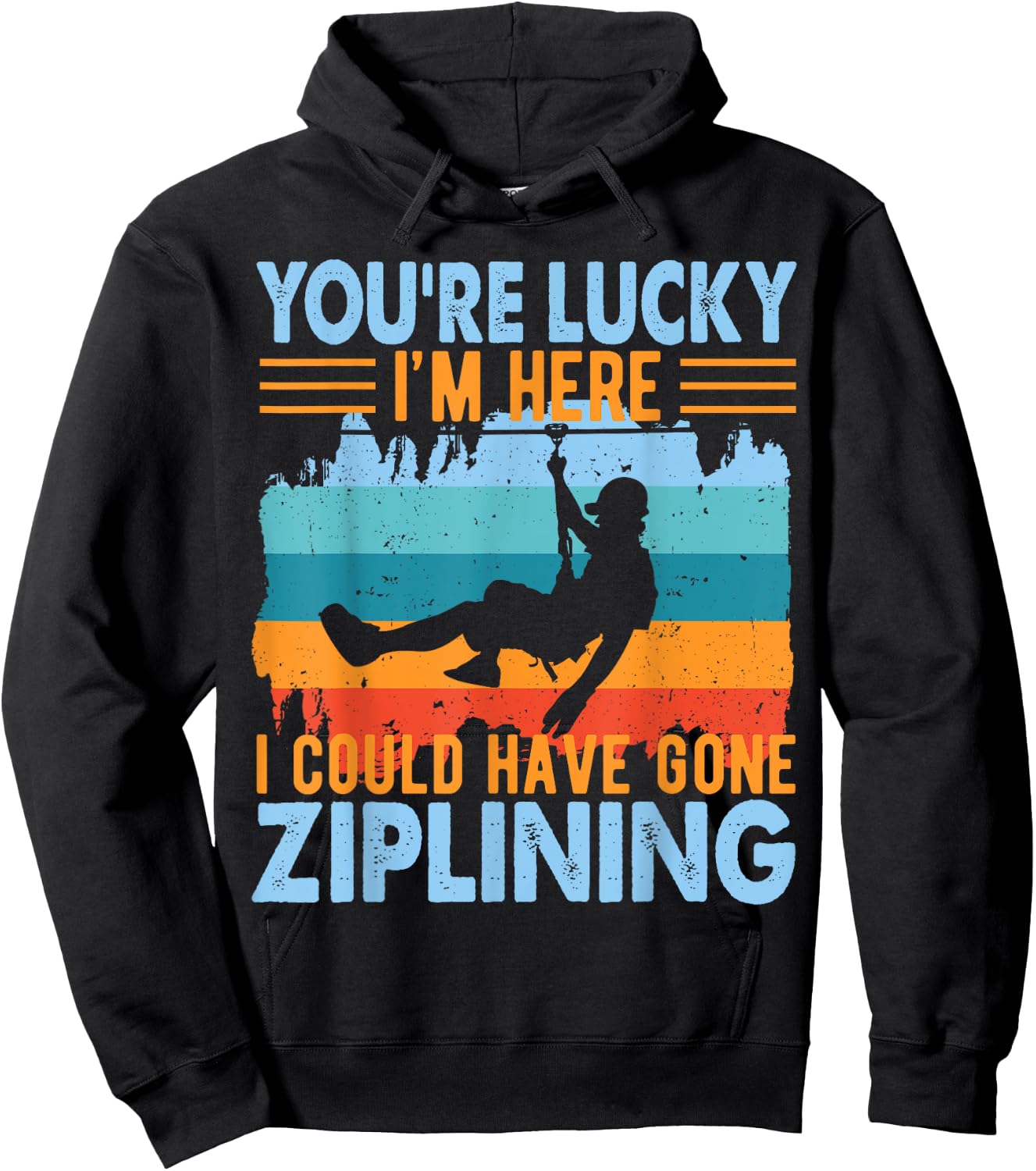 Ziplining Zip Line Zipline Adventure Hoodie - Hoodie | Black