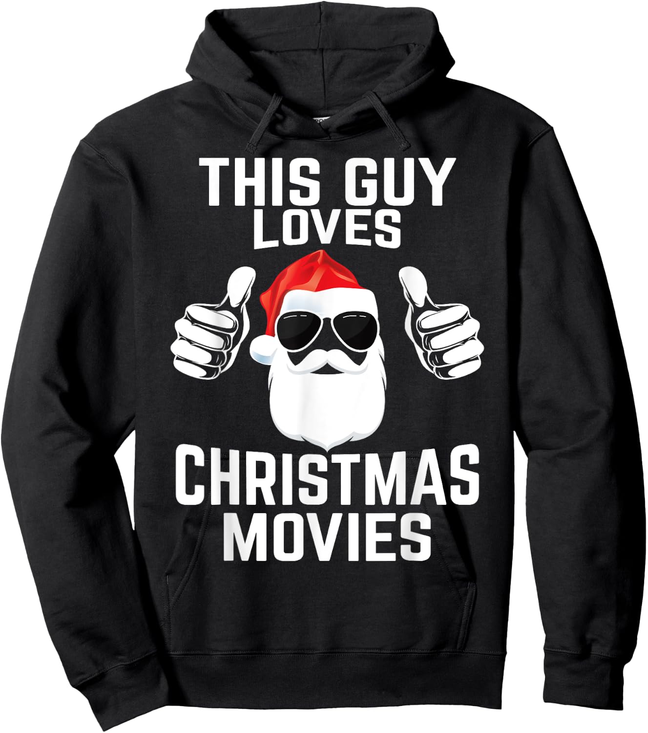 This Guy Loves Christmas Movies Shirt Men Funny Xmas Movies Hoodie - Hoodie | Black