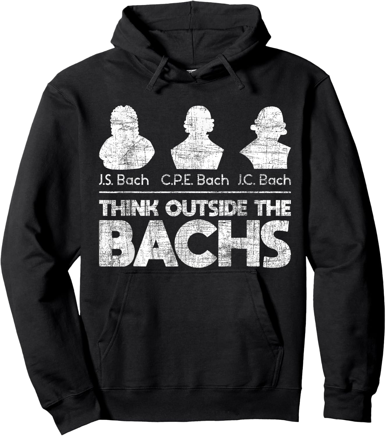 Think Outside The Bachs - Classical Music Composer Teacher Hoodie - Hoodie | Black