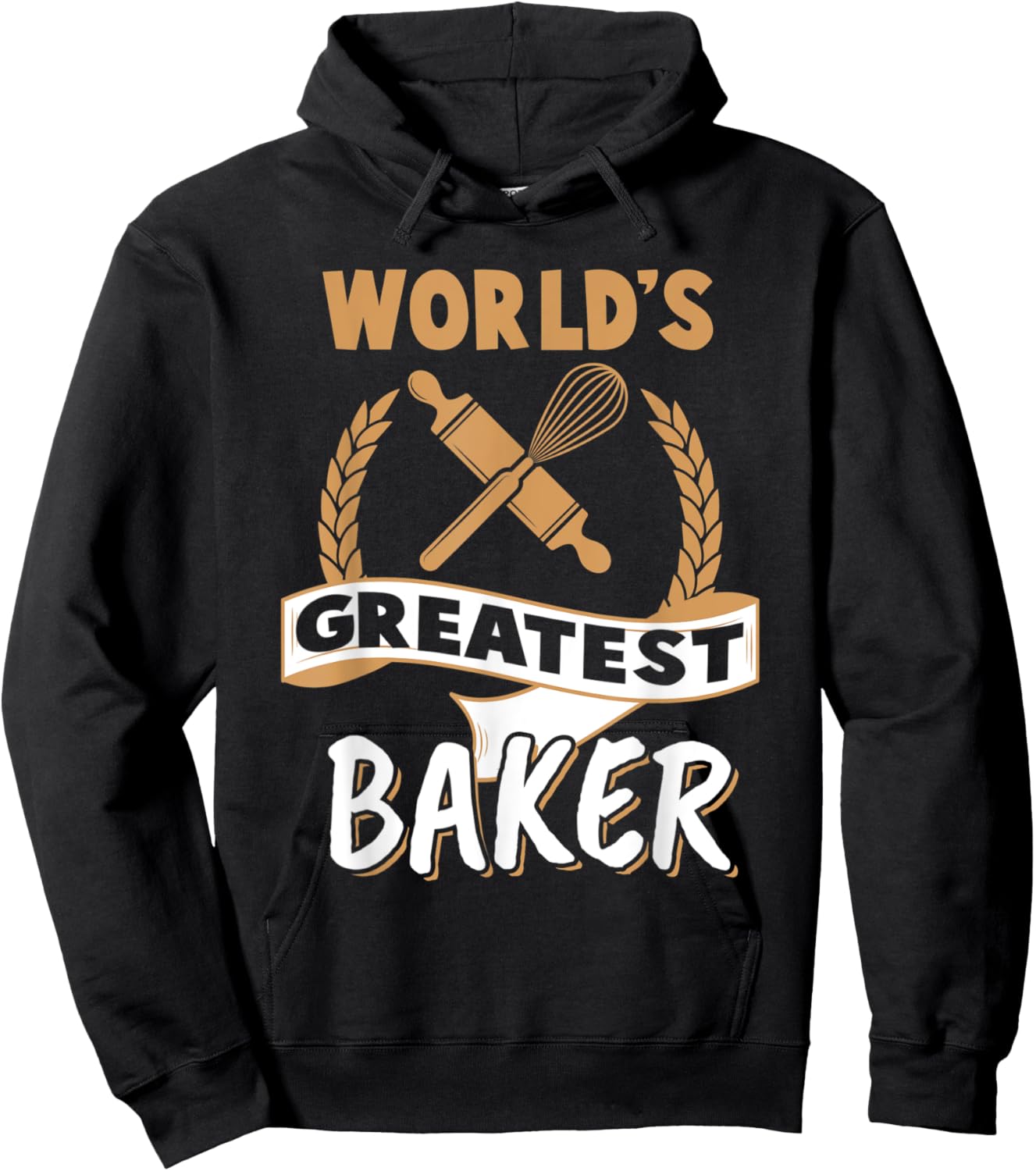 Greatest Baker Shirt Funny Best Baker Humor Baking Gift Hoodie - Hoodie | Black
