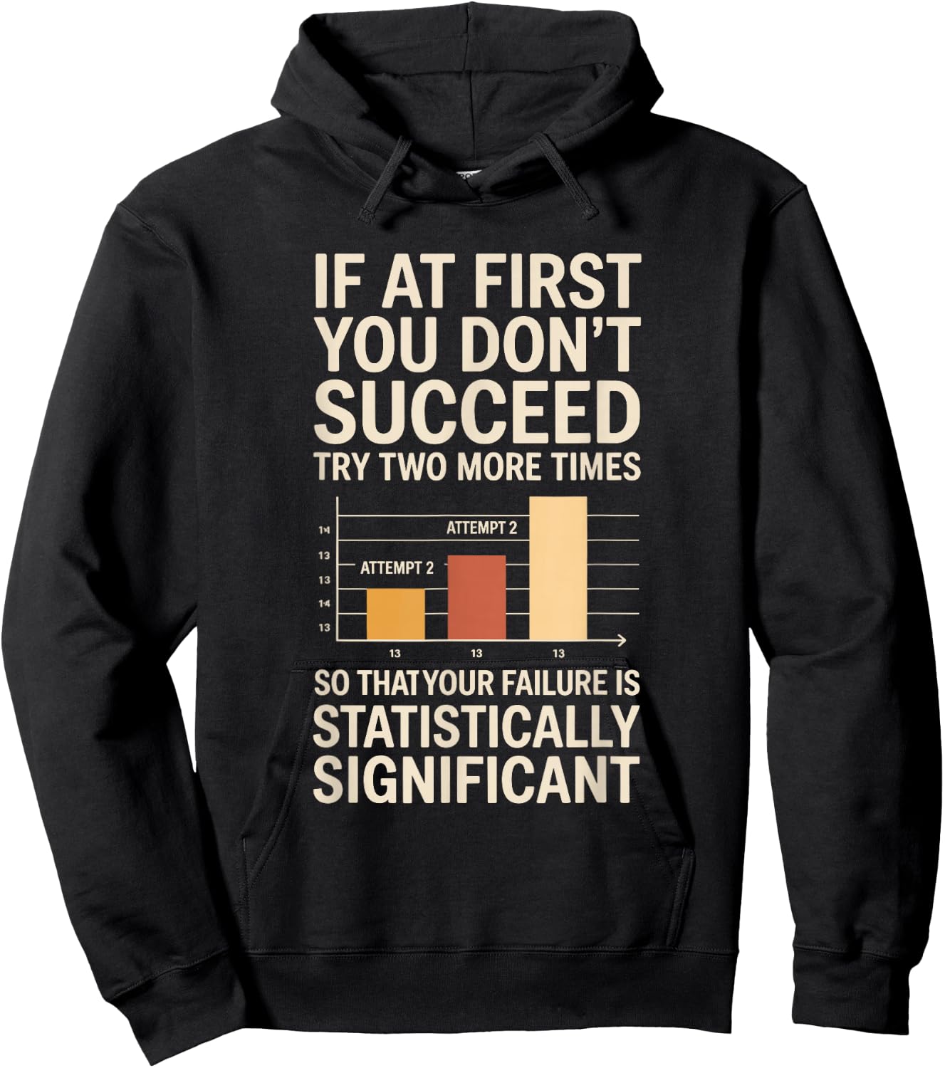 If At First You Don't Succeed Statistically Significant Hoodie - Hoodie | Black