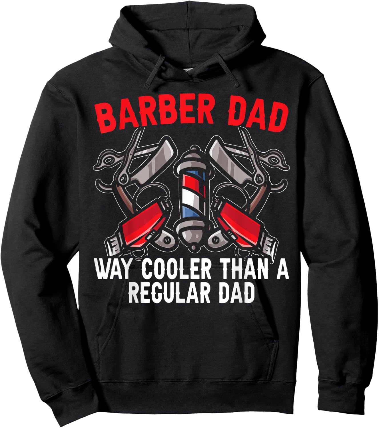 Barbier Dad Father's Day Haircut Barbershop Bester Daddy Hoodie - Hoodie | Black