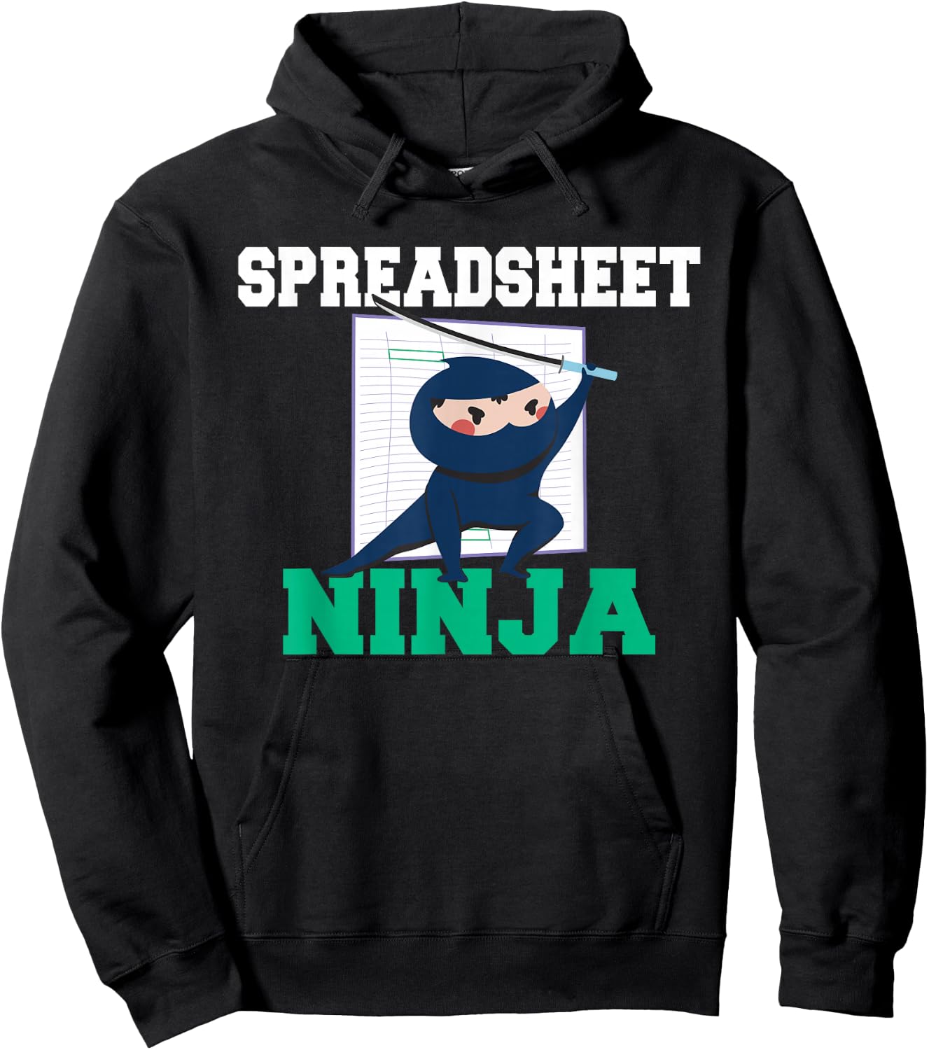 Spreadsheet Ninja Tax Bookkeeper Accounting Hoodie - Hoodie | Black