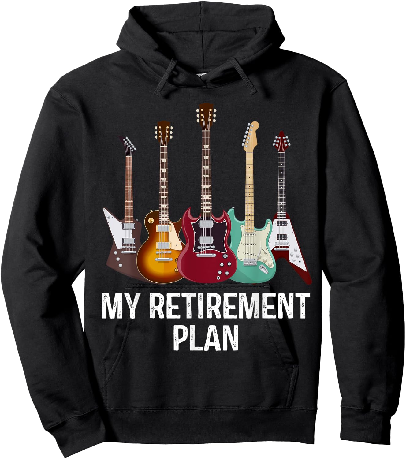 My Retirement Plan Guitar Gift Music Players Guitarist Hoodie - Hoodie | Black