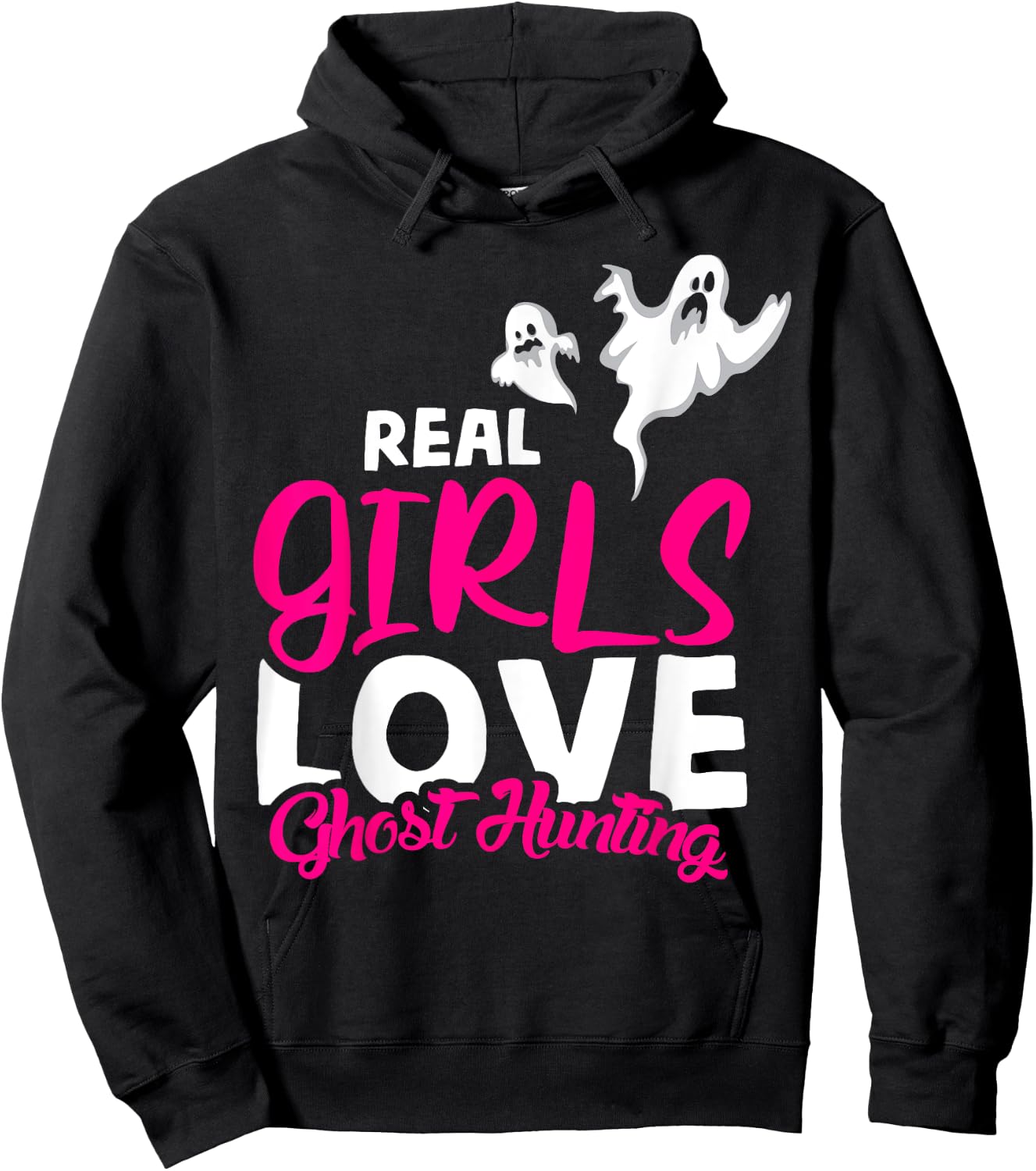 Real Girls love Ghost hunting design ghost hunter Hoodie - Hoodie | Black