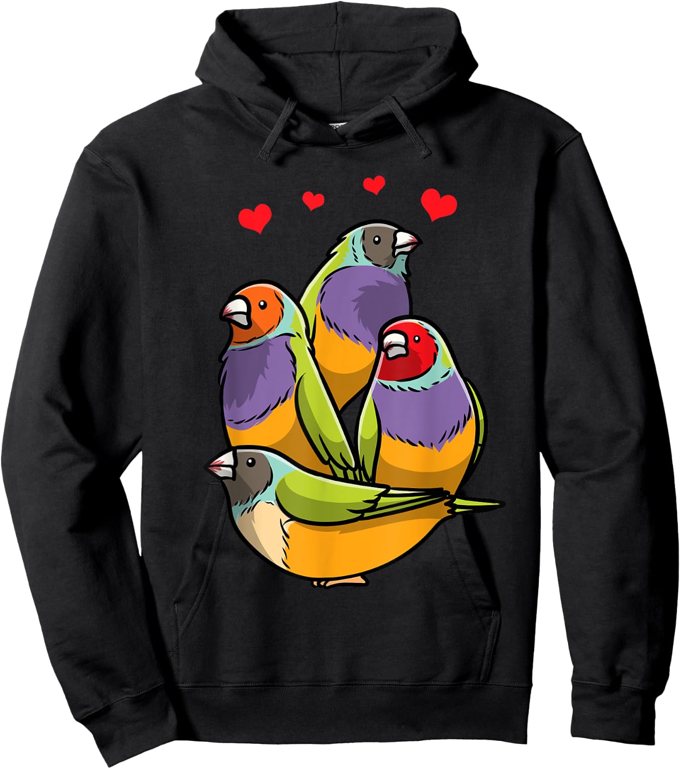 Gould's Finch Bird Gouldian Finch Hoodie - Hoodie | Black