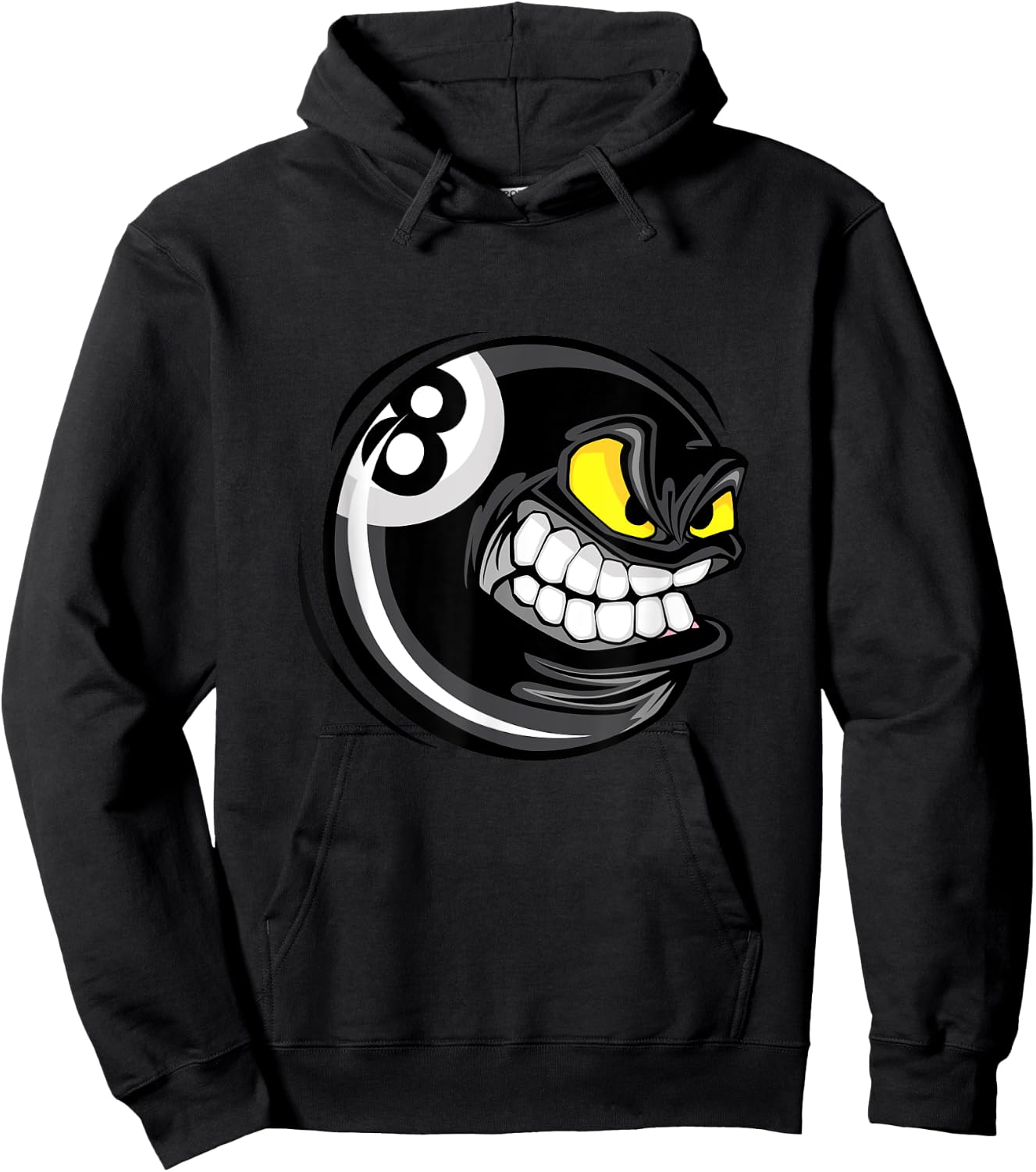 Enjoy Cool Pool Billiards Angry 8 Ball Graphic Designs Hoodie - Hoodie | Black