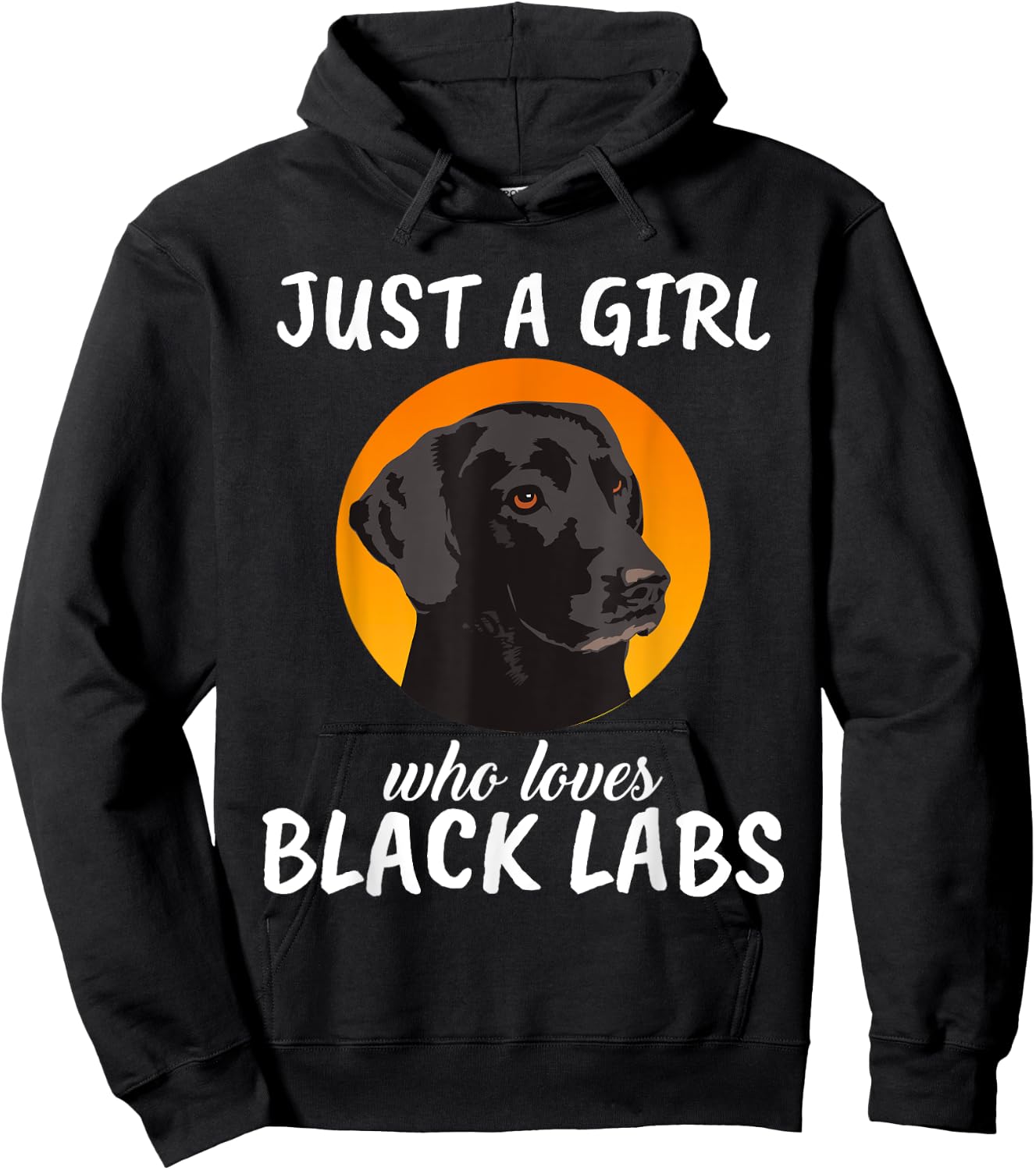 Just A Girl Who Loves Black Labs Clothes Gift Black Labrador Hoodie - Hoodie | Black