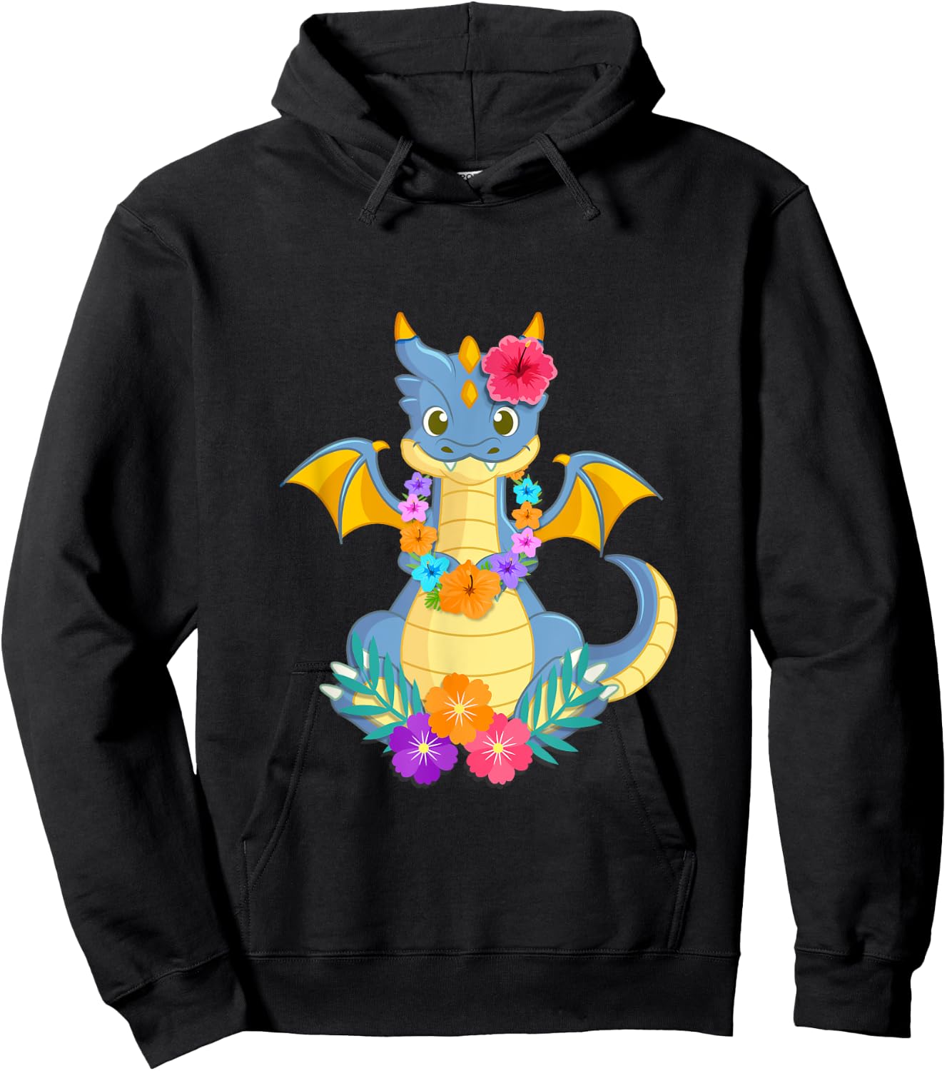 Hawaii Dragon Lei Hoodie - Hoodie | Black