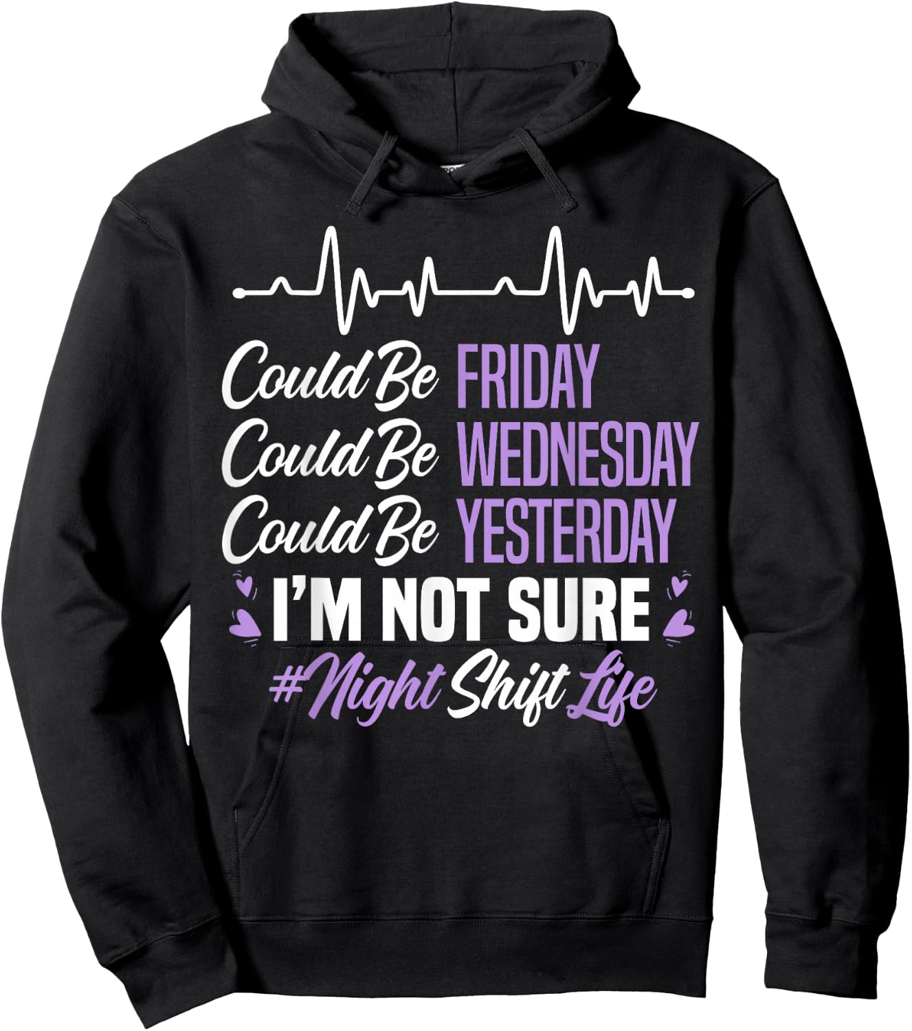 Night Shift Life Graveyard Shift Worker Employee Hoodie - Hoodie | Black