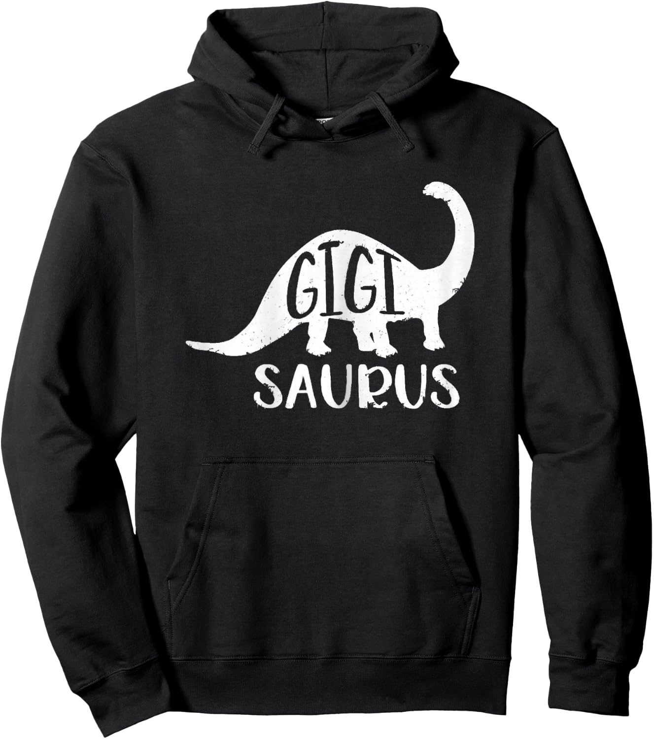 Gigisaurus Cute Dinosaur Grandma Gigi Saurus Hoodie - Hoodie | Black